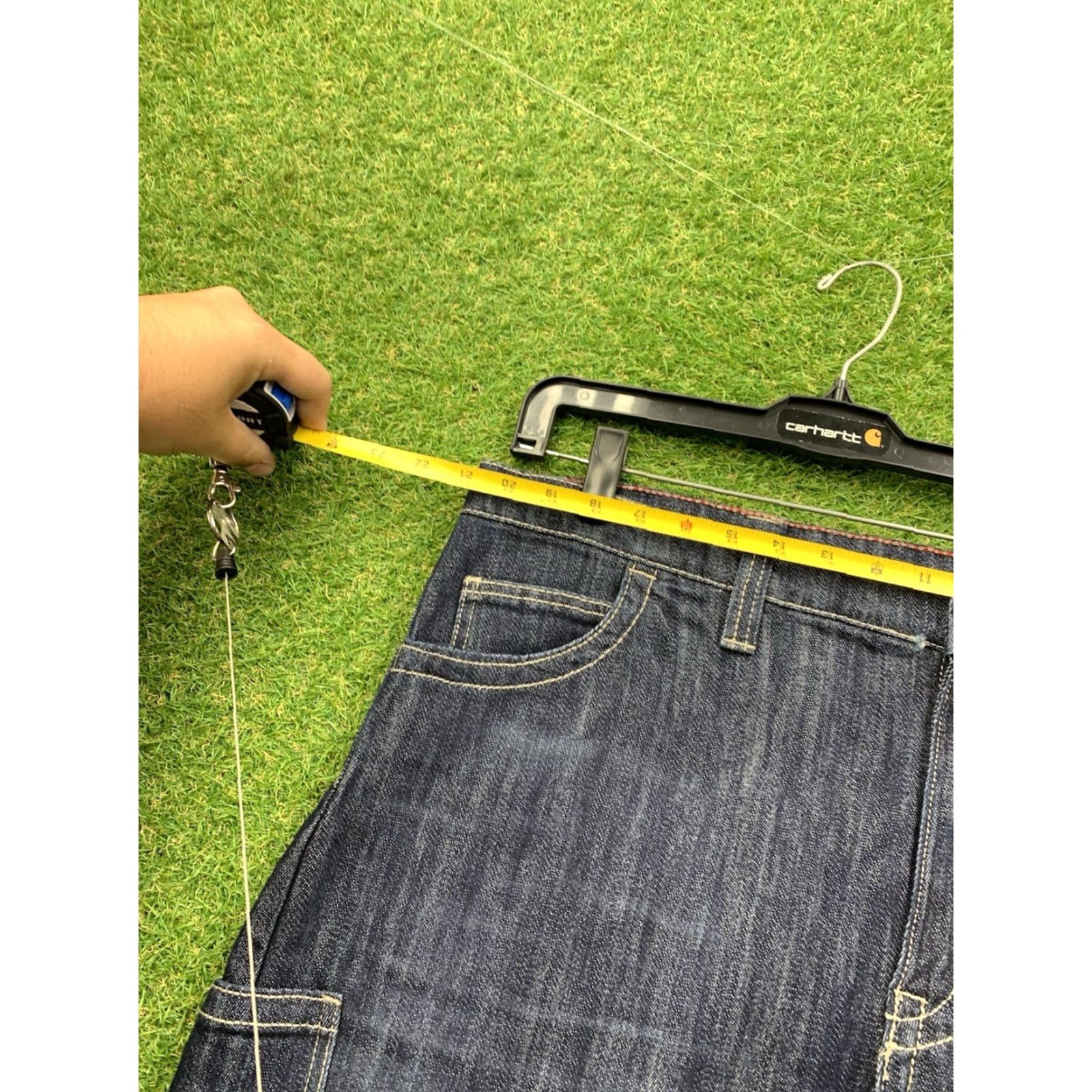 Vintage DRIFIRE Flame Resistant FR Taproo Jeans Mens 42x30 5-Pocket Denim Workwear Blue Slim Straight Pants Size US 42 / EU 58 - 6 Thumbnail