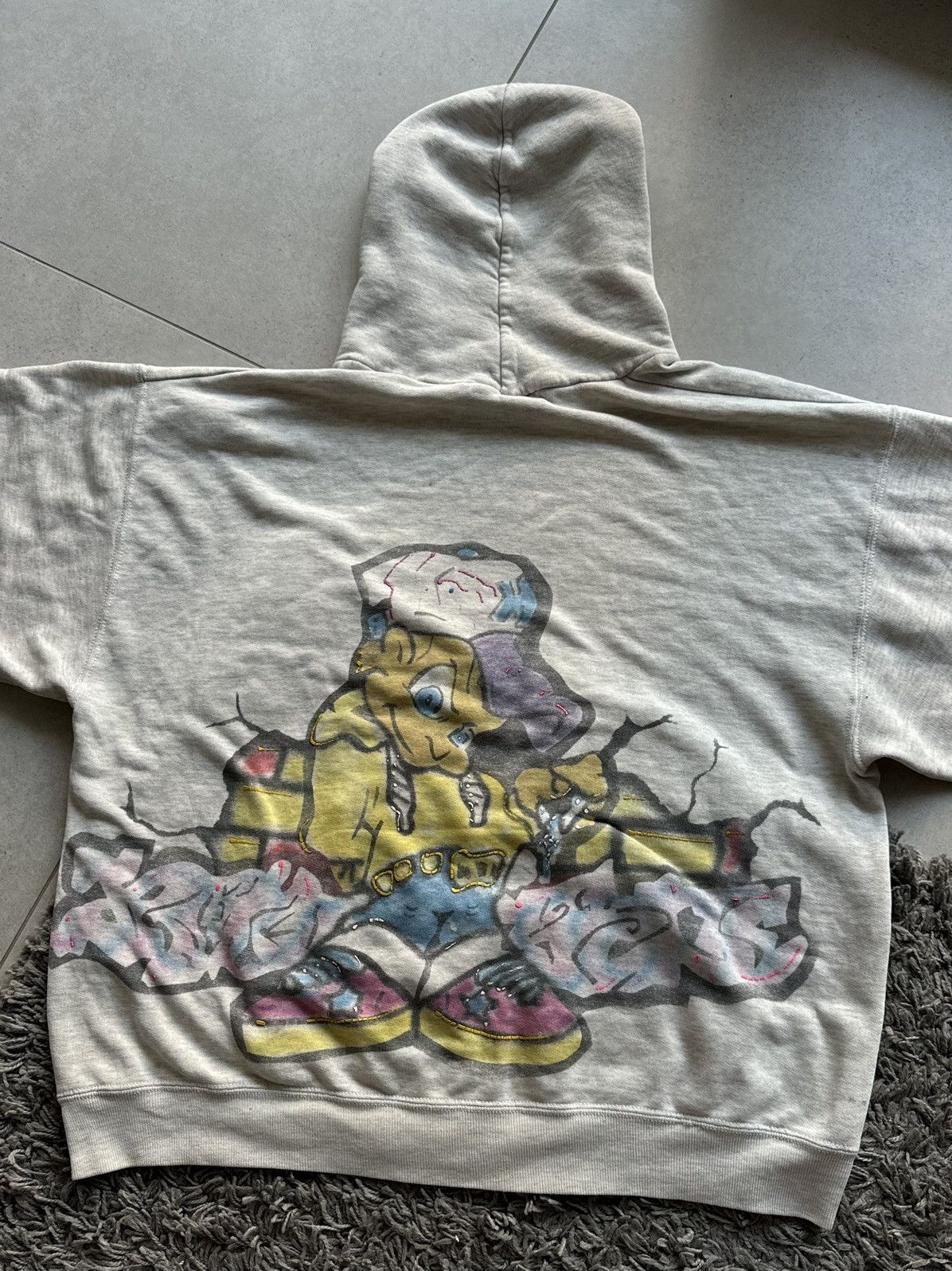 Jerzees Vintage thrashed hoodie Jerzees 575 rap JNCO style Size US XL / EU 56 / 4 - 3 Thumbnail