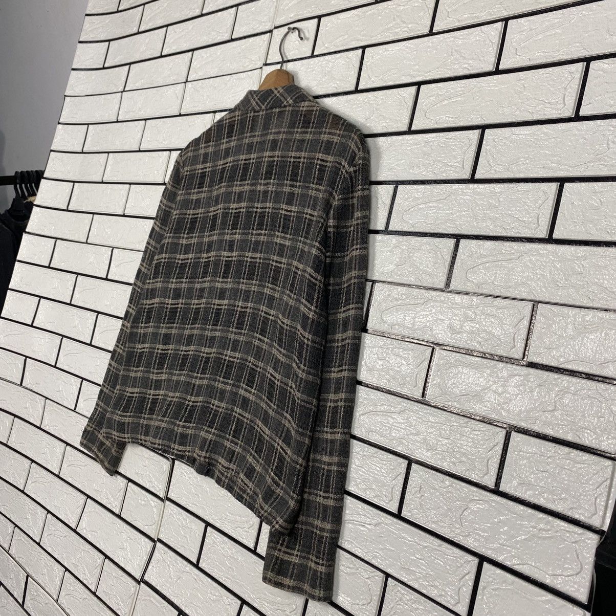 Issey Miyake 📌Vintage Cropped Button Jacket Corsa Tartan Design Check Size US M / EU 48-50 / 2 - 11 Thumbnail