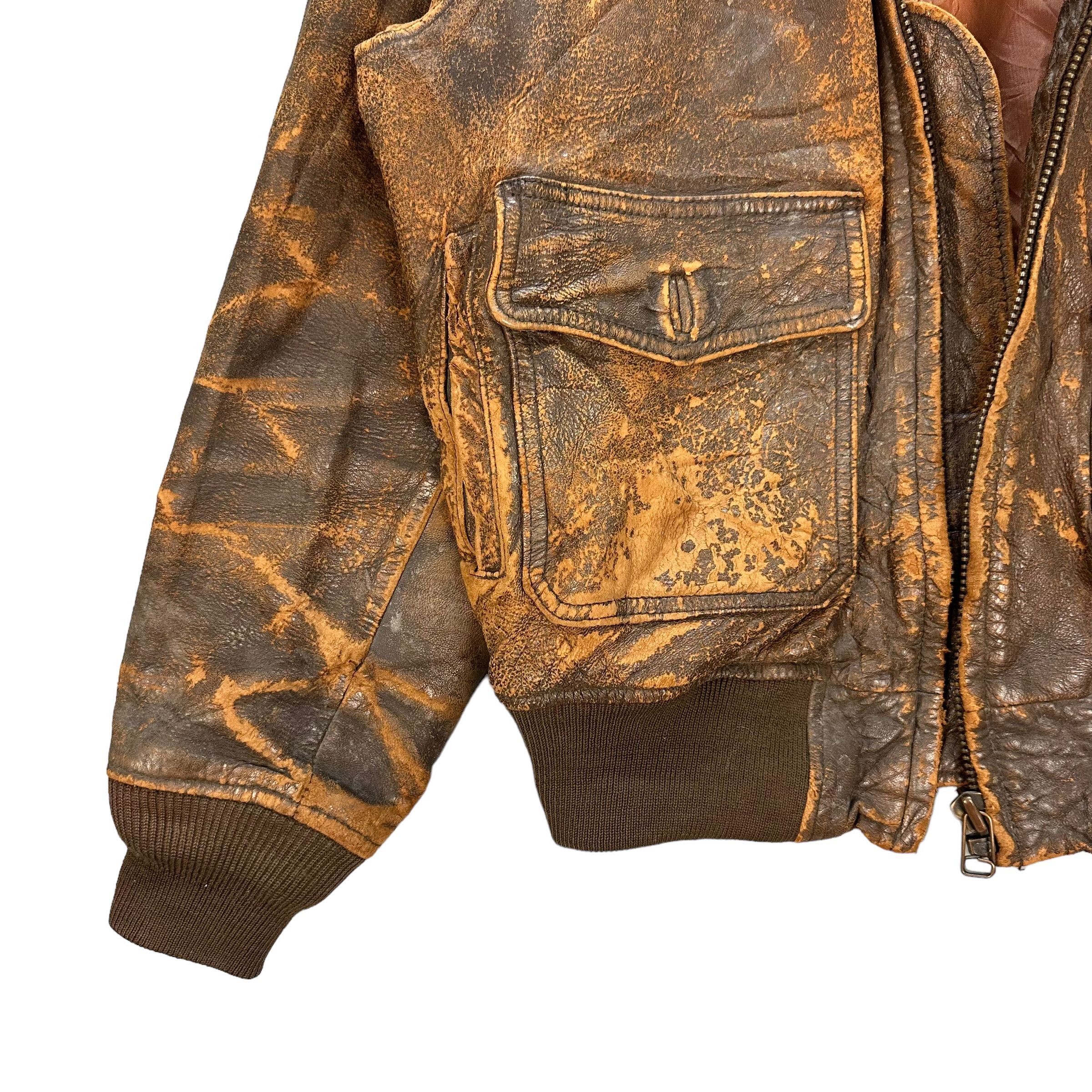 Harley Davidson TRASHED🔥 HARLEY DAVIDSON DISTRESSED LEATHER JACKET #8288 Size US M / EU 48-50 / 2 - 5 Thumbnail