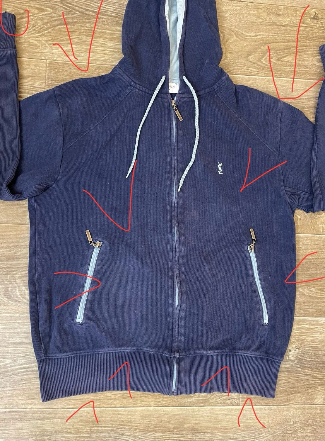 Yves Saint Laurent Yves Saint Laurent hoodie size S vintage Size US XS / EU 42 / 0 - 6 Thumbnail