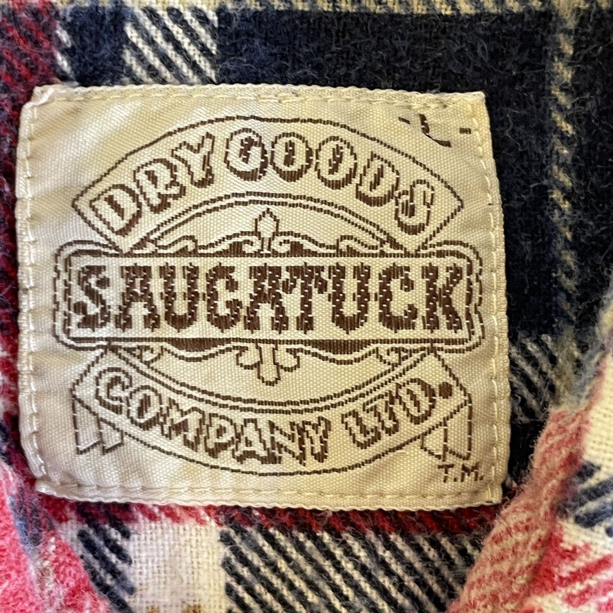 Other 80's Saucatuck Men RED Blue Shadow PLAID Work FLANNEL Shirt Size US L / EU 52-54 / 3 - 4 Thumbnail