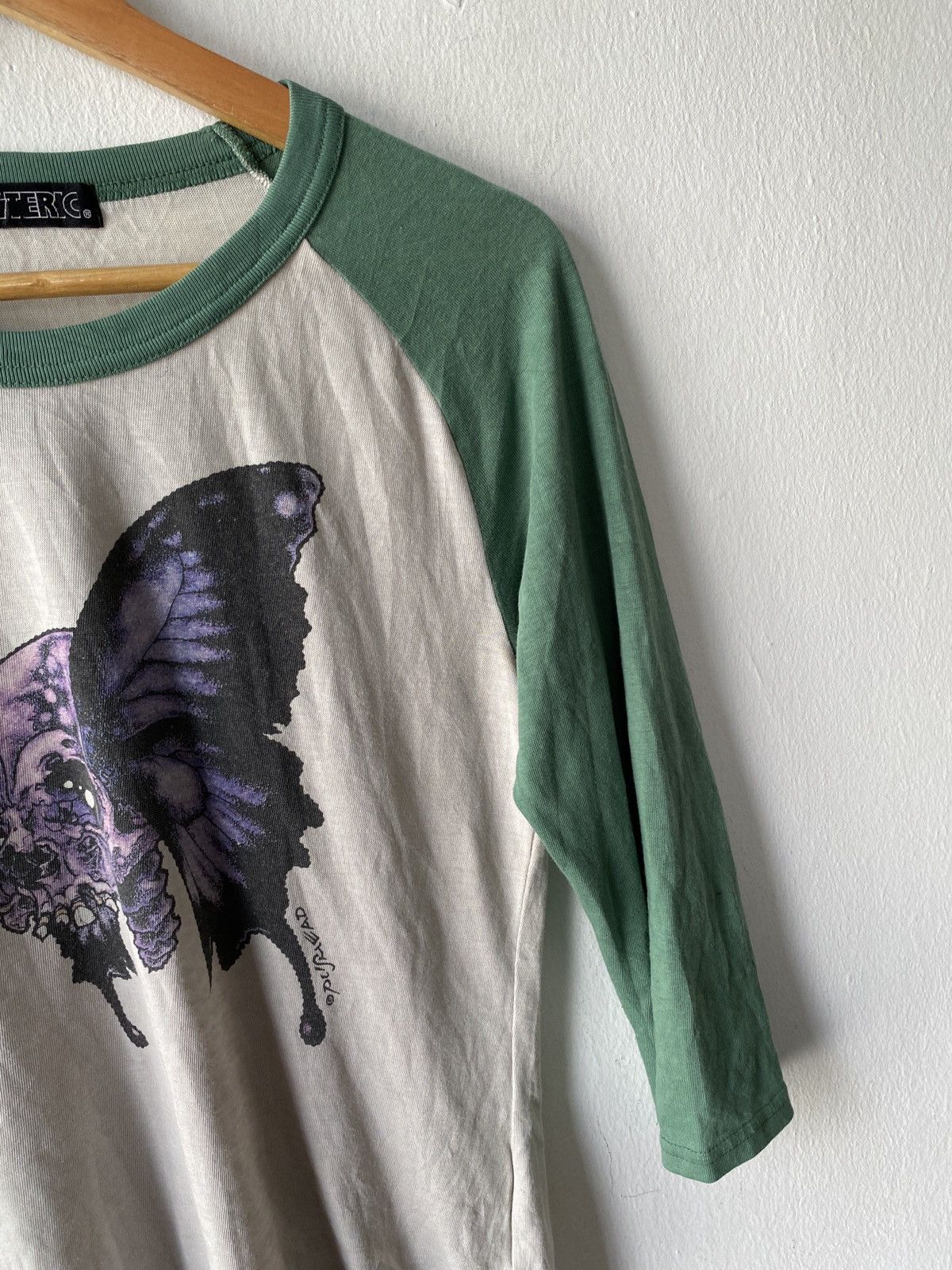 Hysteric Glamour 2000s - Hysteric Glamour Pushead Design Raglan Tee Size US S / EU 44-46 / 1 - 7 Thumbnail