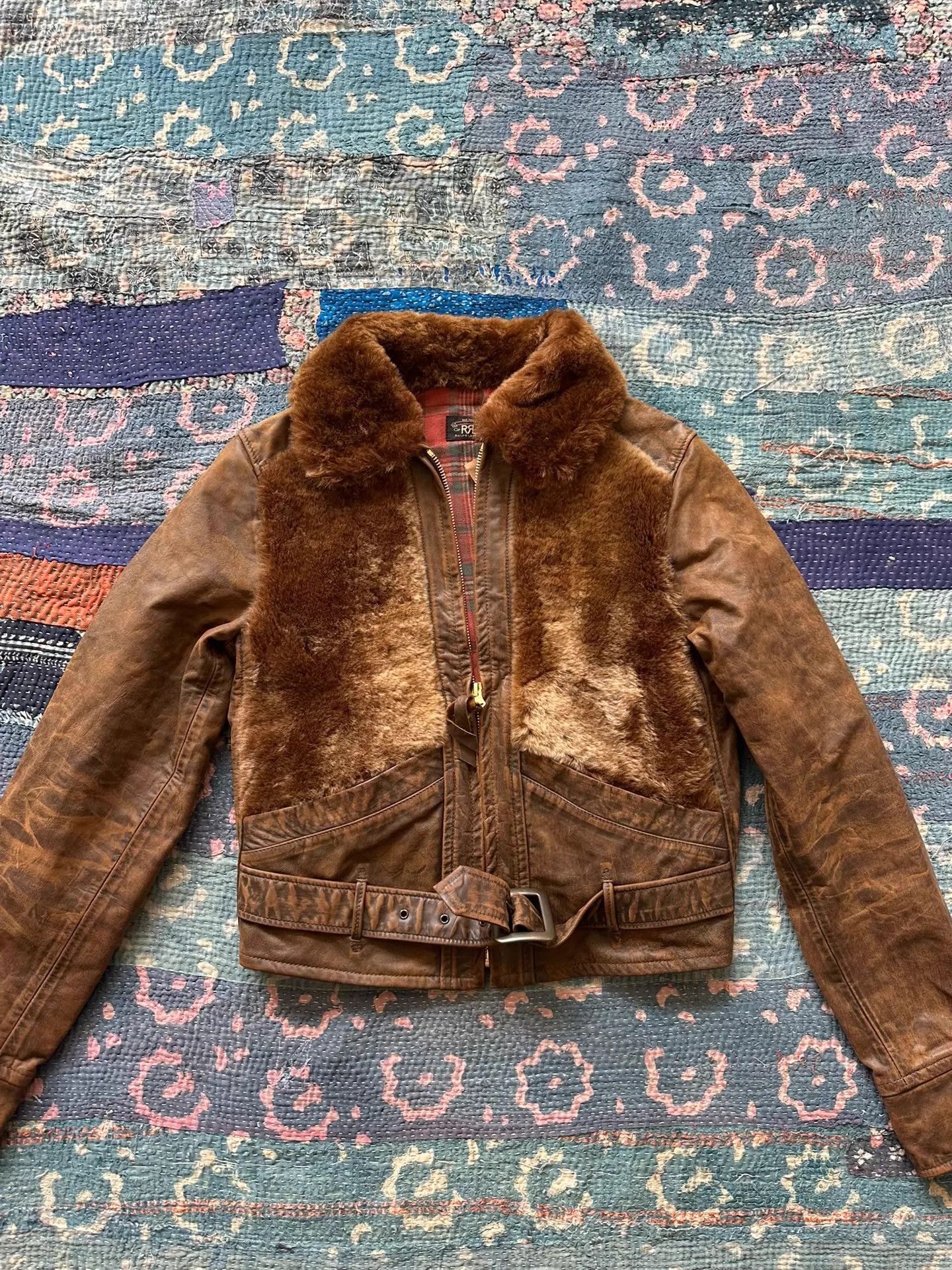 RRL Ralph Lauren RRL Women's Brown Bear Leather Jacket Size 1 Size S / US 4 / IT 40 - 1 Thumbnail