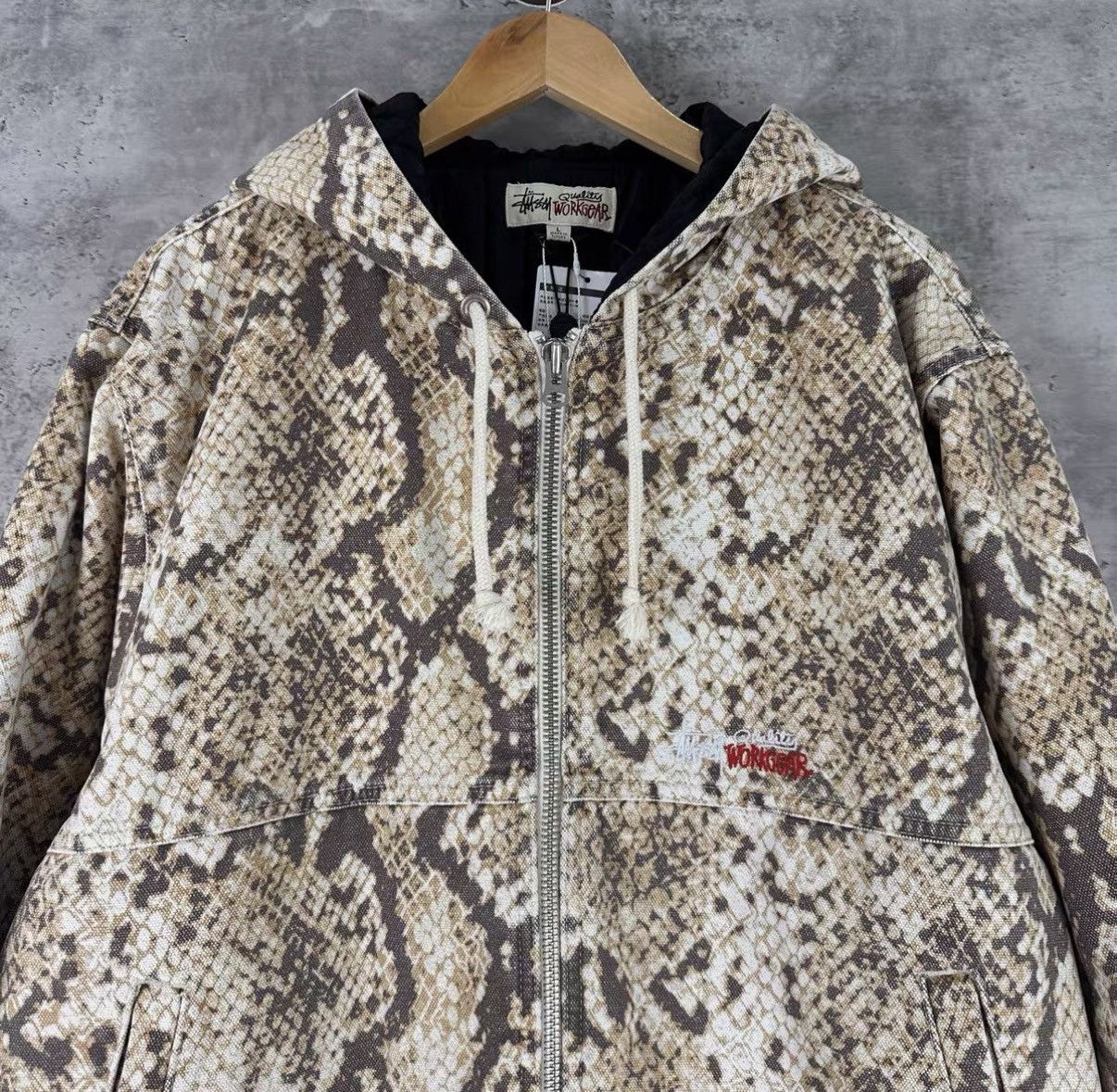 Stussy Stussy Snake Pattern Insulated Hooded Work Jacket J42 Size US L / EU 52-54 / 3 - 4 Thumbnail