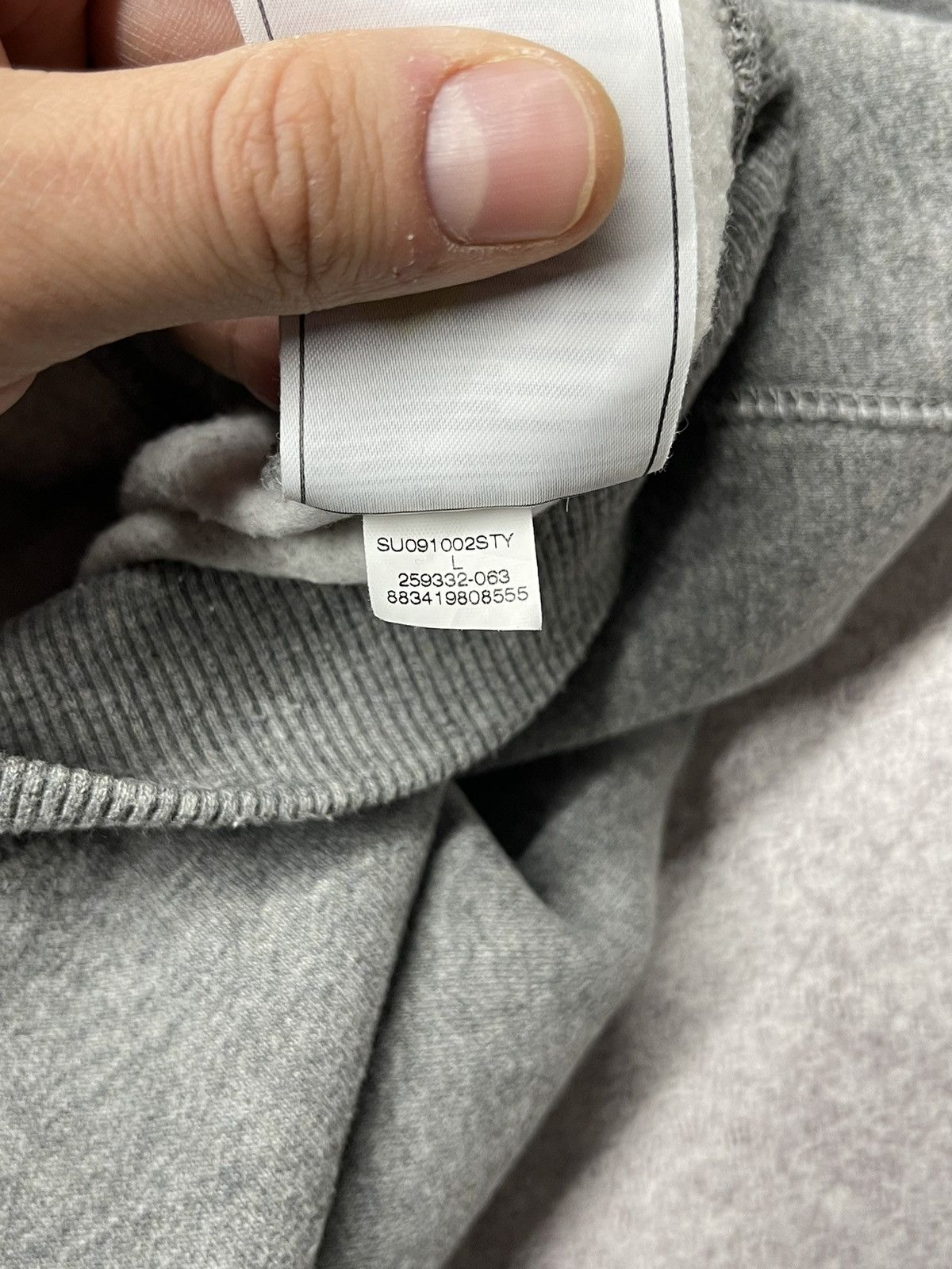 Nike Vintage Nike Zip Hoodie Grey Drill Little Logo Swoosh Y2K TN Size US L / EU 52-54 / 3 - 9 Thumbnail