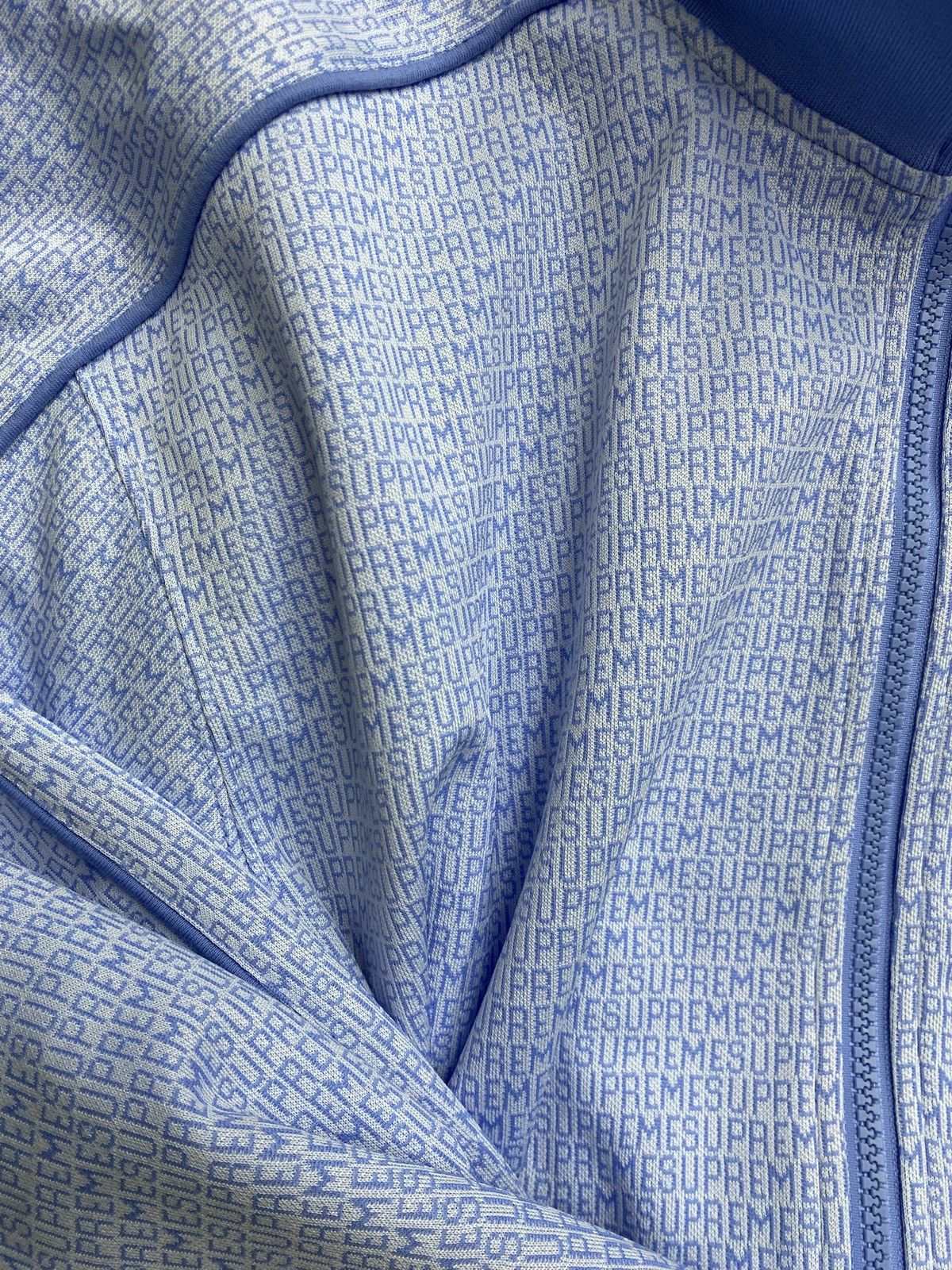 Supreme Supreme Repeat Logo Baby Blue Track Jacket SZ XL (NEW) Size US XL / EU 56 / 4 - 2 Thumbnail