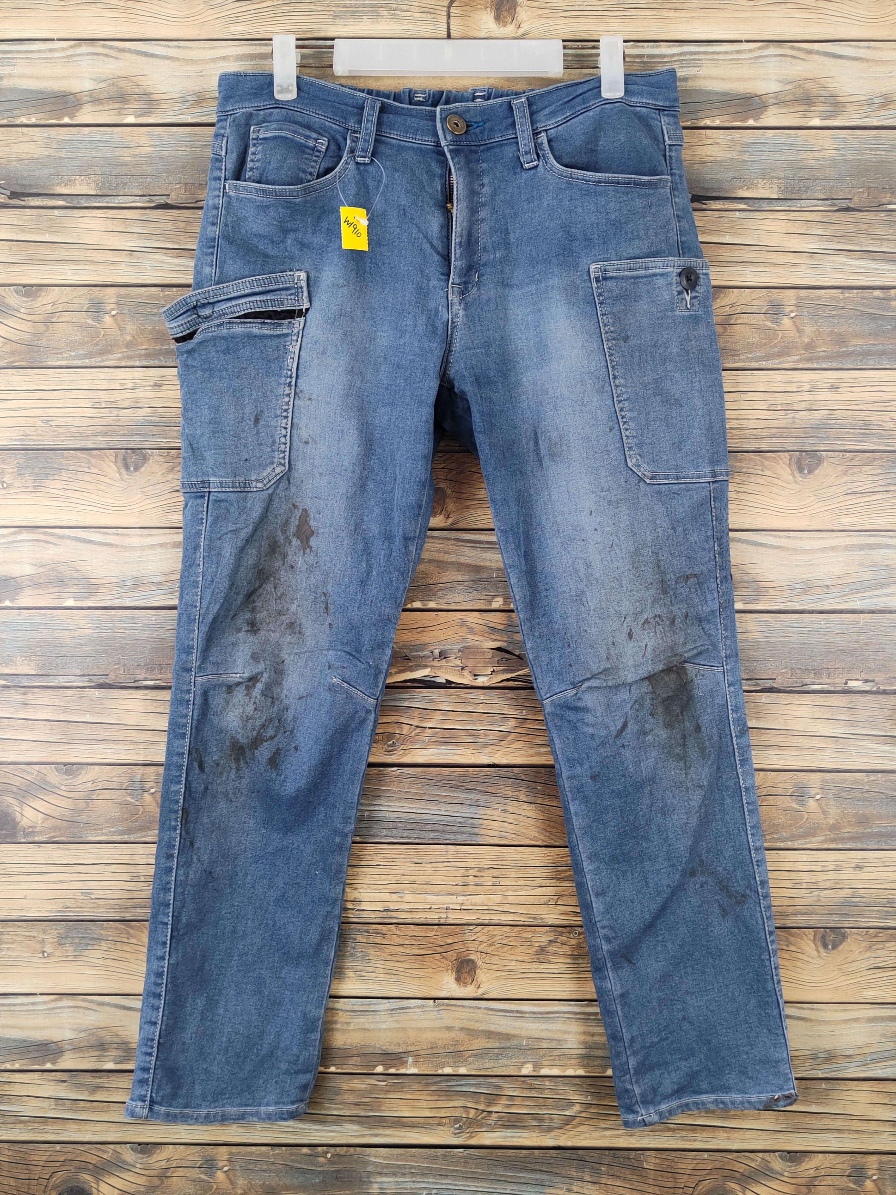 Japanese Brand Japan vintage jogger Blue Distressed Ripped Jeans #W1910 Size US 31 - 1 Thumbnail