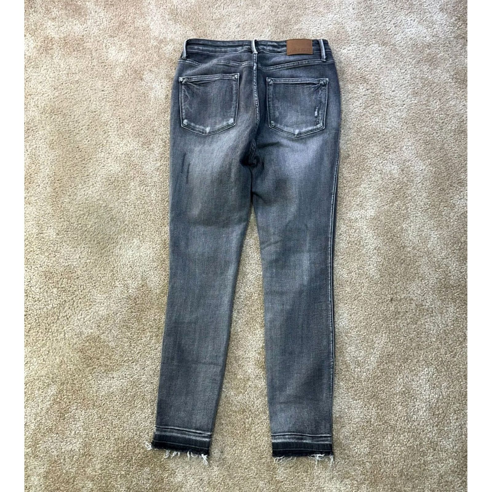 Vintage Judy Blue Jeans Women's Skinny High Rise 11/30 Gray Denim Stretch 5-Pocket Slim Retro? Size 32" / US 10 / IT 46 - 7 Thumbnail