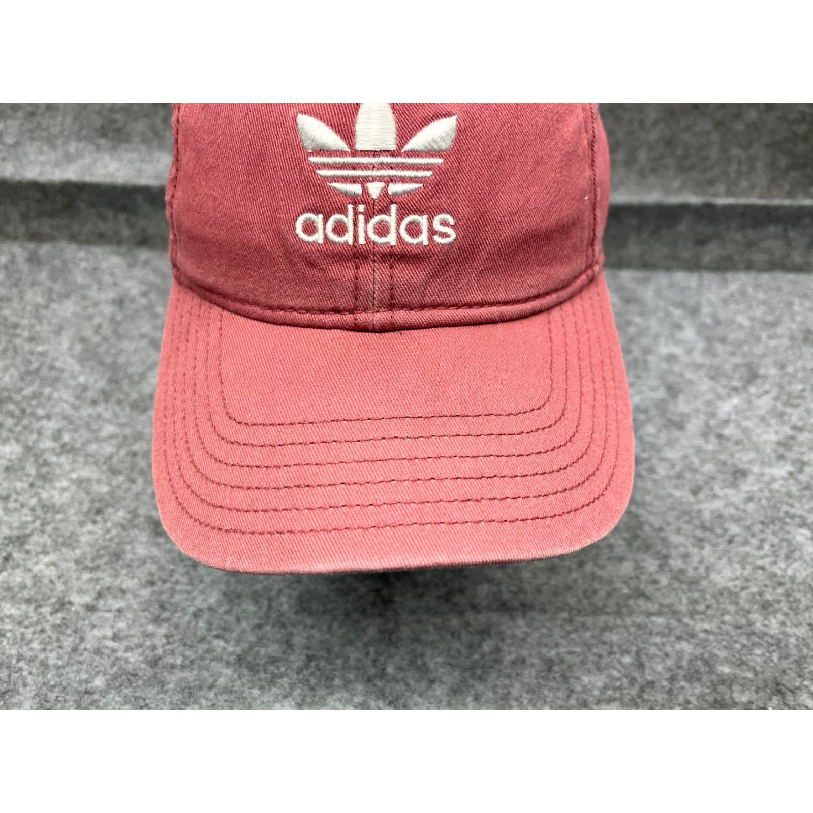 Adidas Adidas Hat Cap Strap Back Womens One Size Pink Embroidered 3 Stripes Cotton Size ONE SIZE - 3 Thumbnail