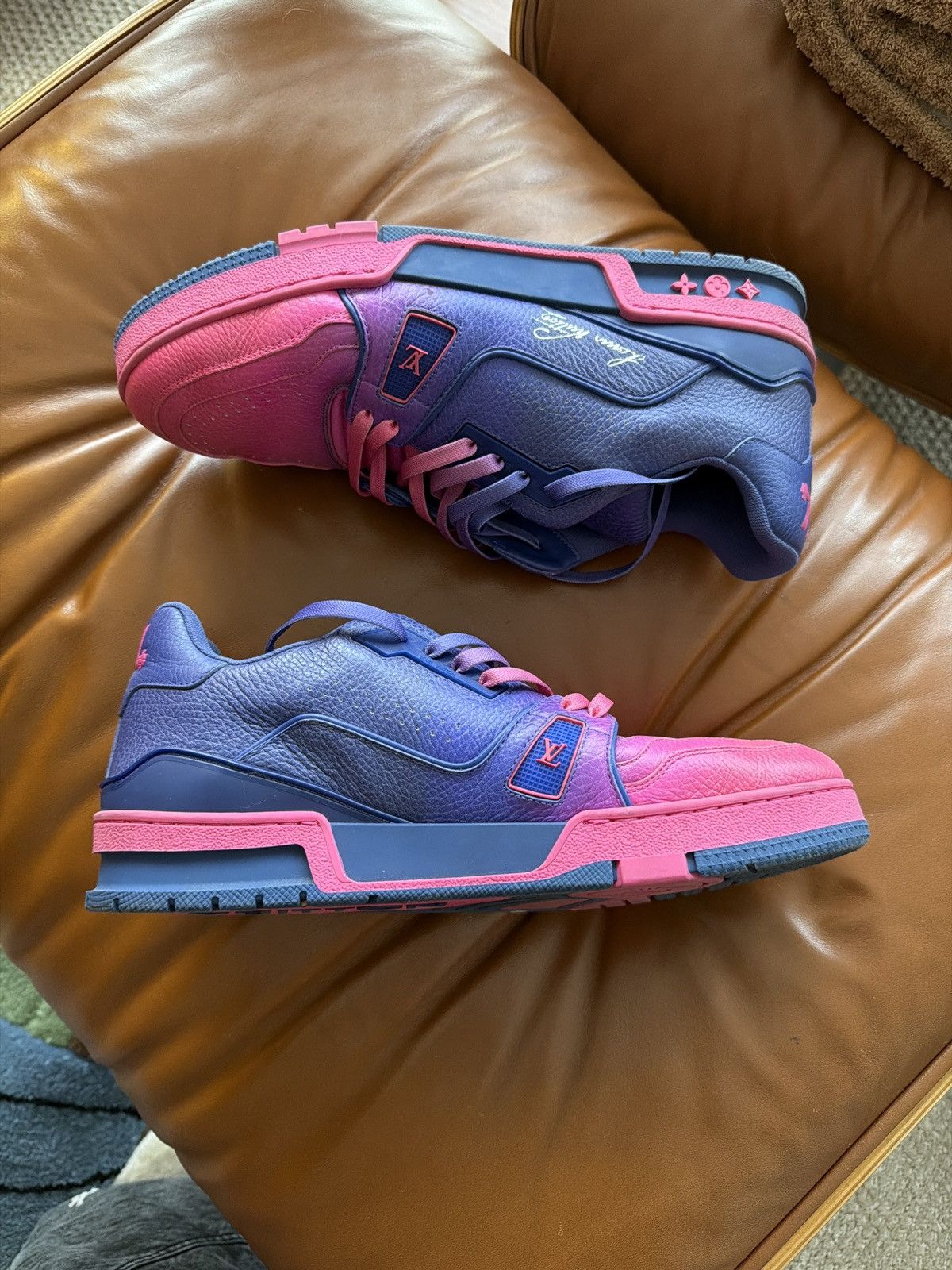 Louis Vuitton Louis Vuitton X Virgil Abloh - LV Trainer Size US 9.5 / EU 42-43 - 3 Thumbnail