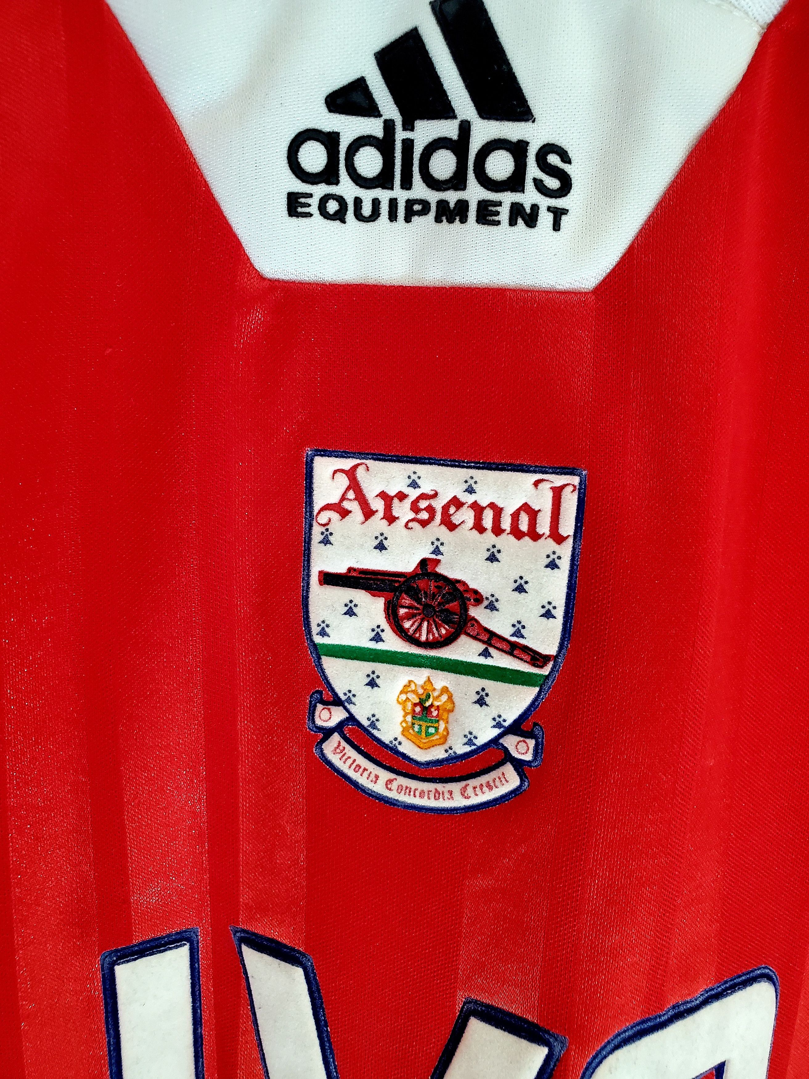 Adidas Authentic 1992-1994 Arsenal Home Football Shirt JVC Adidas M Size US M / EU 48-50 / 2 - 4 Thumbnail