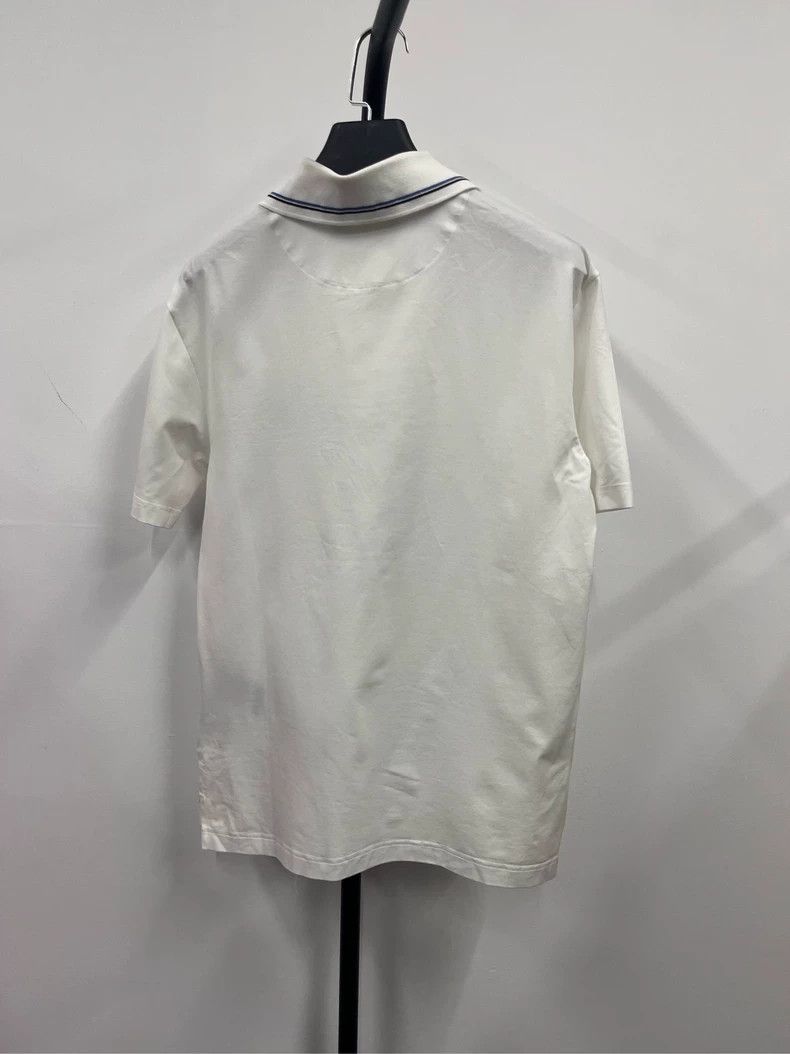 Prada PRADA SS22 White Logo Short Sleeve Polo-2506 Size S / US 4 / IT 40 - 2 Thumbnail
