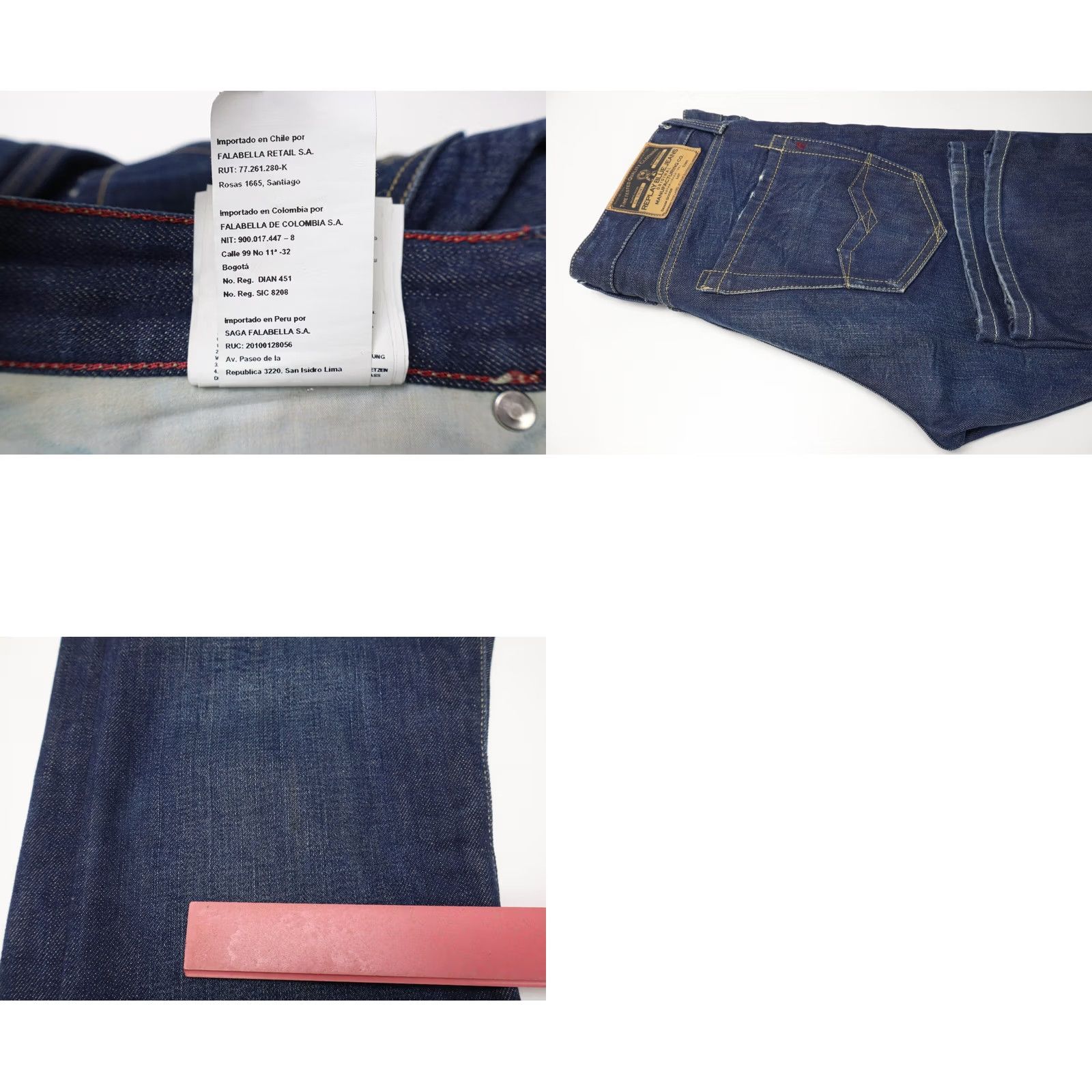 Replay Replay Jeans Slim Fit Men W30/L32 Blue Button Fly Faded Whiskers Denim Size US 30 / EU 46 - 8 Thumbnail