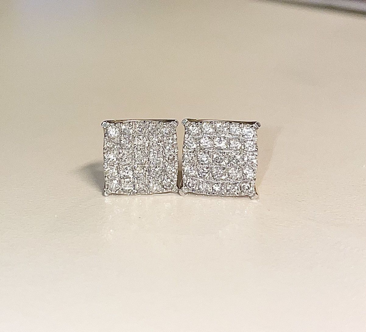 Jewelry 1-1/2 CT. T.W. Composite Diamond Stud Earrings in 10K Gold Size ONE SIZE - 2 Thumbnail
