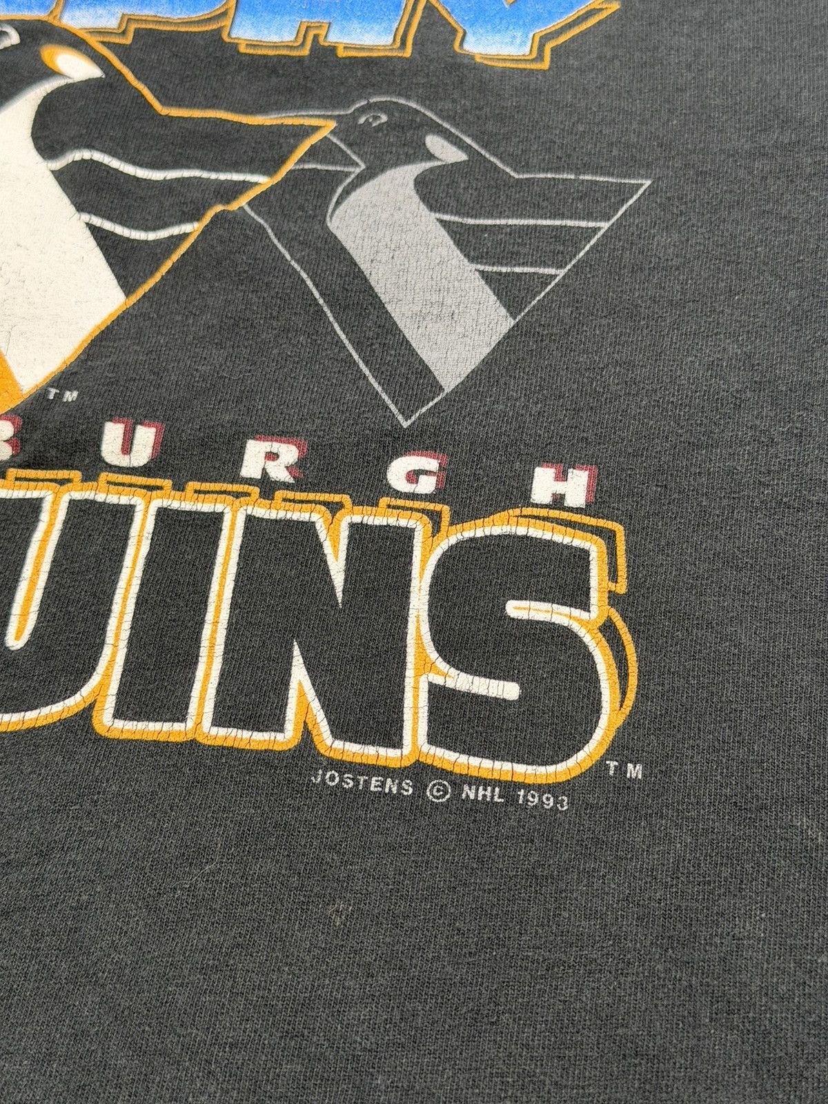 Fruit Of The Loom Vintage 1993 Pittsburgh Penguins Presidents Trophy T-Shirt Size US L / EU 52-54 / 3 - 6 Thumbnail
