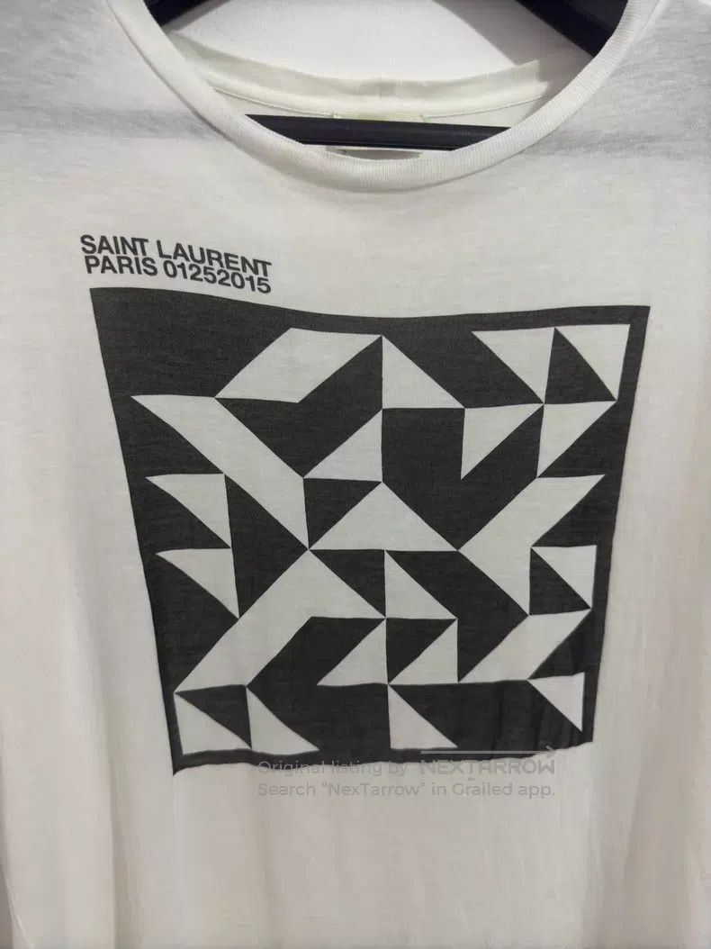 Saint Laurent Paris Saint Laurent Paris Cotton Black and White Geometric Squar Size US S / EU 44-46 / 1 - 3 Thumbnail