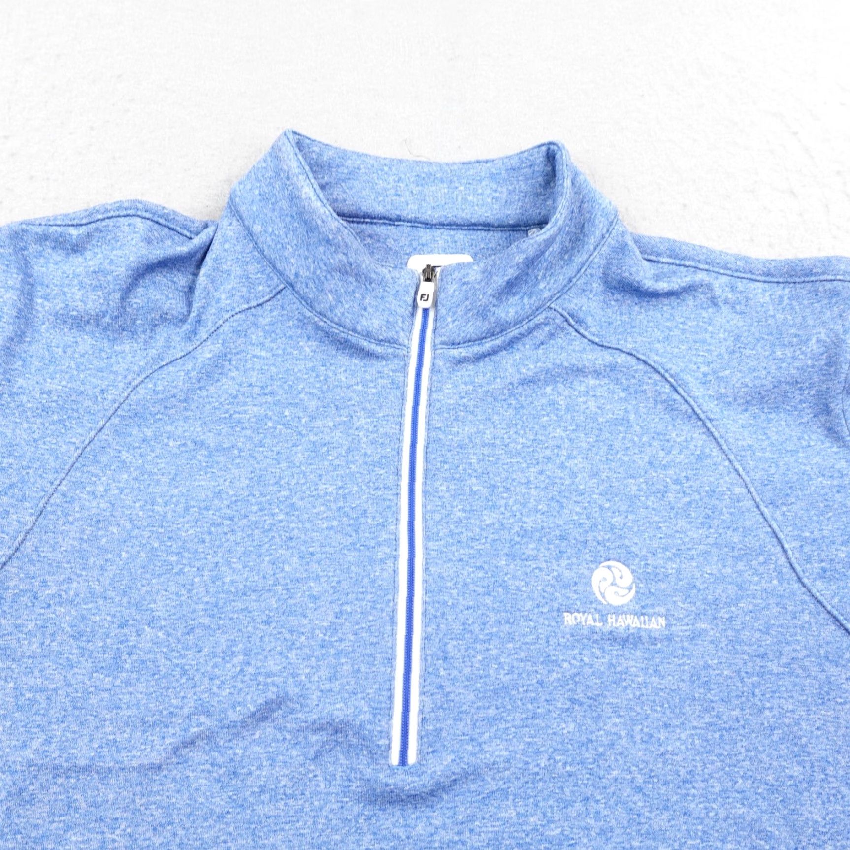 Footjoy FootJoy Sweater Womens Large Blue 1/4 Zip Royal Hawaiian Fleece Golf Pullover Size L / US 10 / IT 46 - 2 Thumbnail
