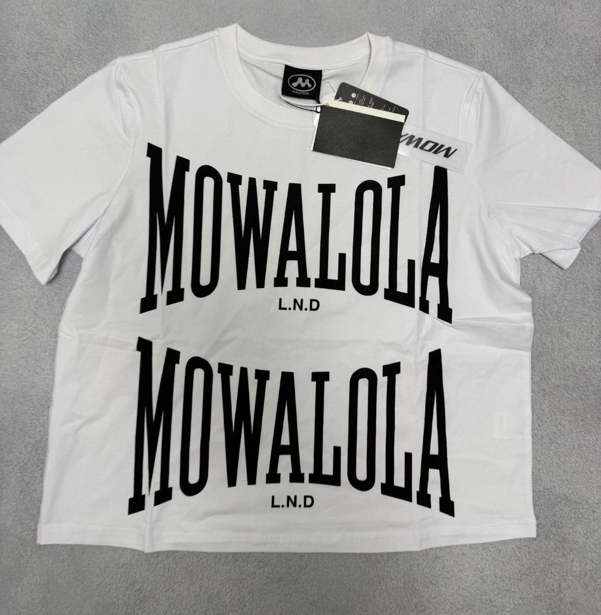 MOWALOLA 半袖Tシャツ 白T doublelogo nettspend opium