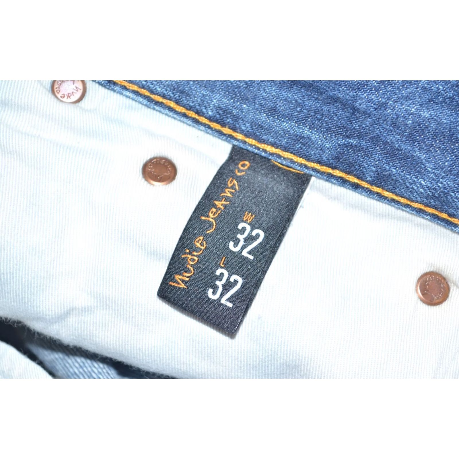 Nudie Jeans Nudie Jeans Grim Tim Dry Dirt Organic Men's Blue Slim Straight Denim W32 L32 Size US 32 / EU 48 - 7 Thumbnail