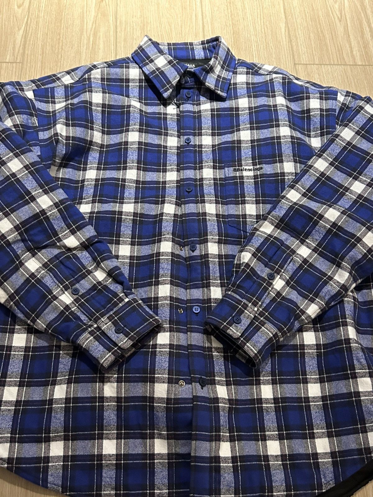 Balenciaga Balenciaga Plaid Padded Flannel Shirt Jacket Size US XL / EU 56 / 4 - 1 Thumbnail