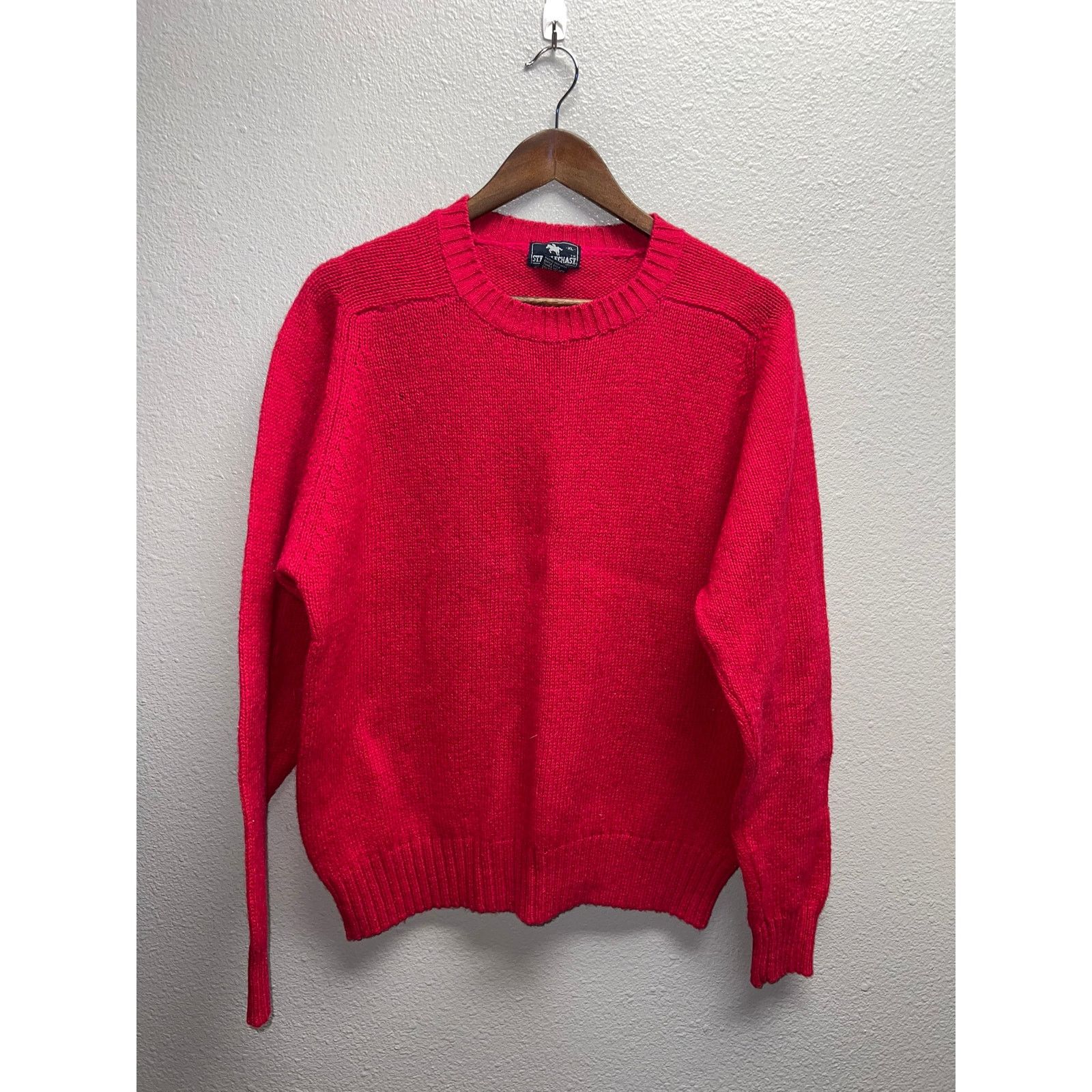 Steeplechase Vintage Pink Wool Sweater Steeplechase 70% Wool Pullover XL Size US XL / EU 56 / 4 - 1 Thumbnail