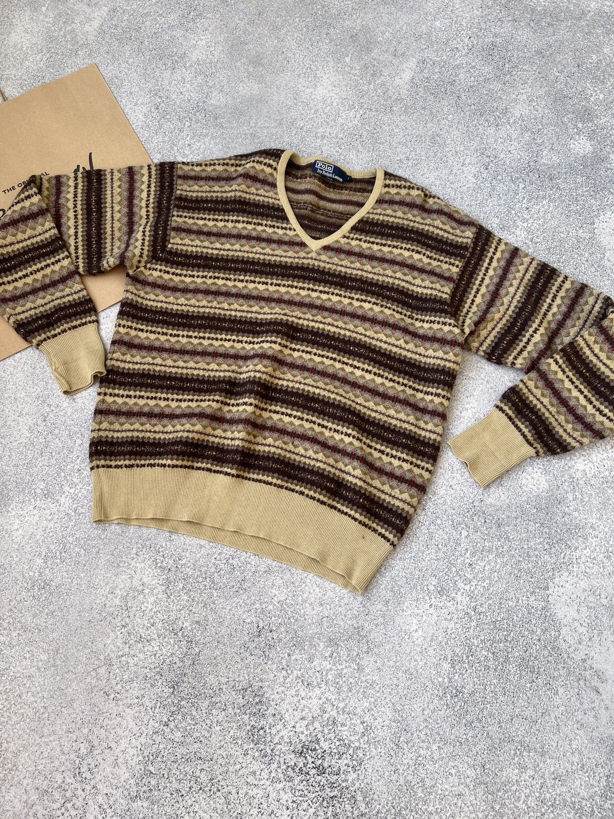 Polo Ralph Lauren × Vintage Vintage Polo Ralph Lauren Sweater Pullover Knit Long Sleeve Size US L / EU 52-54 / 3 - 3 Thumbnail