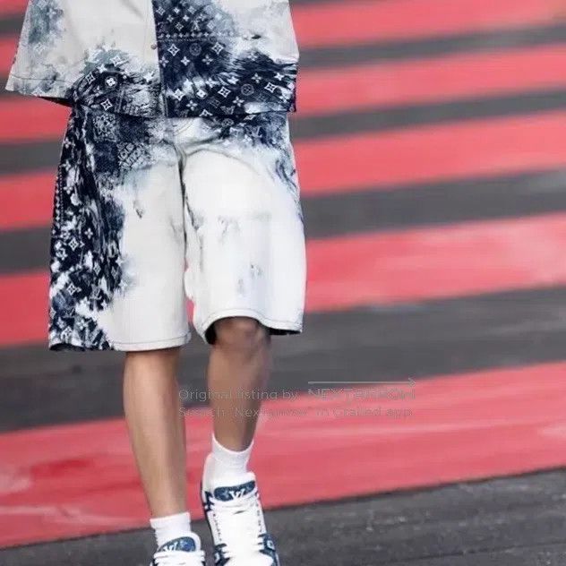 Louis Vuitton Louis Vuitton Cashew flower logo printed denim shorts Size US 34 / EU 50 - 6 Thumbnail