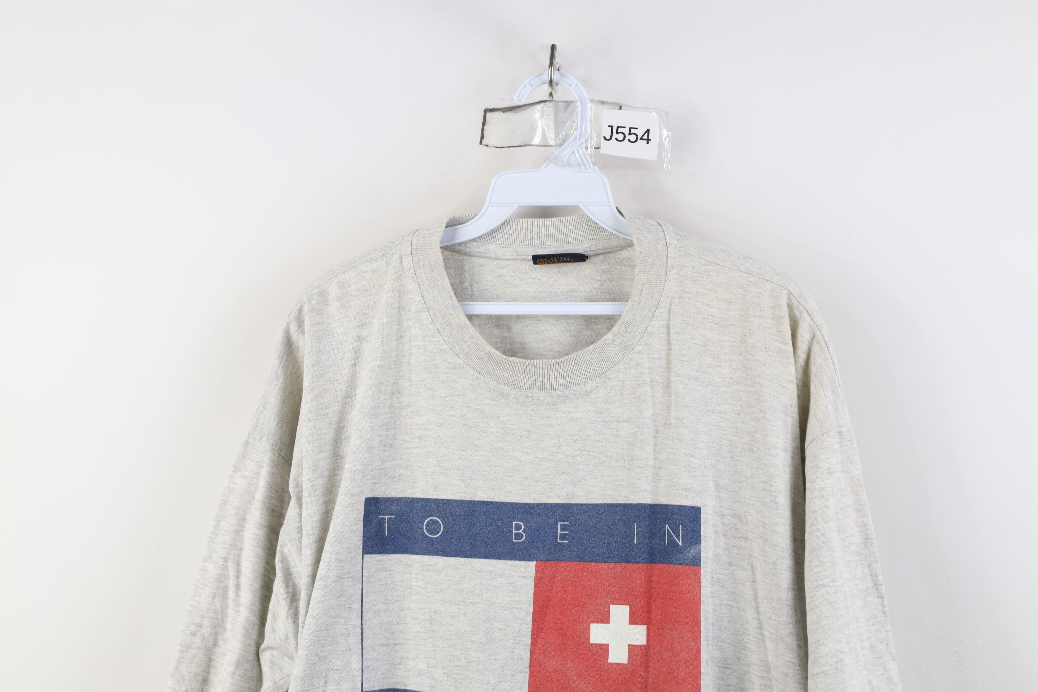 Vintage Vintage 90s Streetwear Short Sleeve T-Shirt Heather Gray Size US XL / EU 56 / 4 - 2 Thumbnail