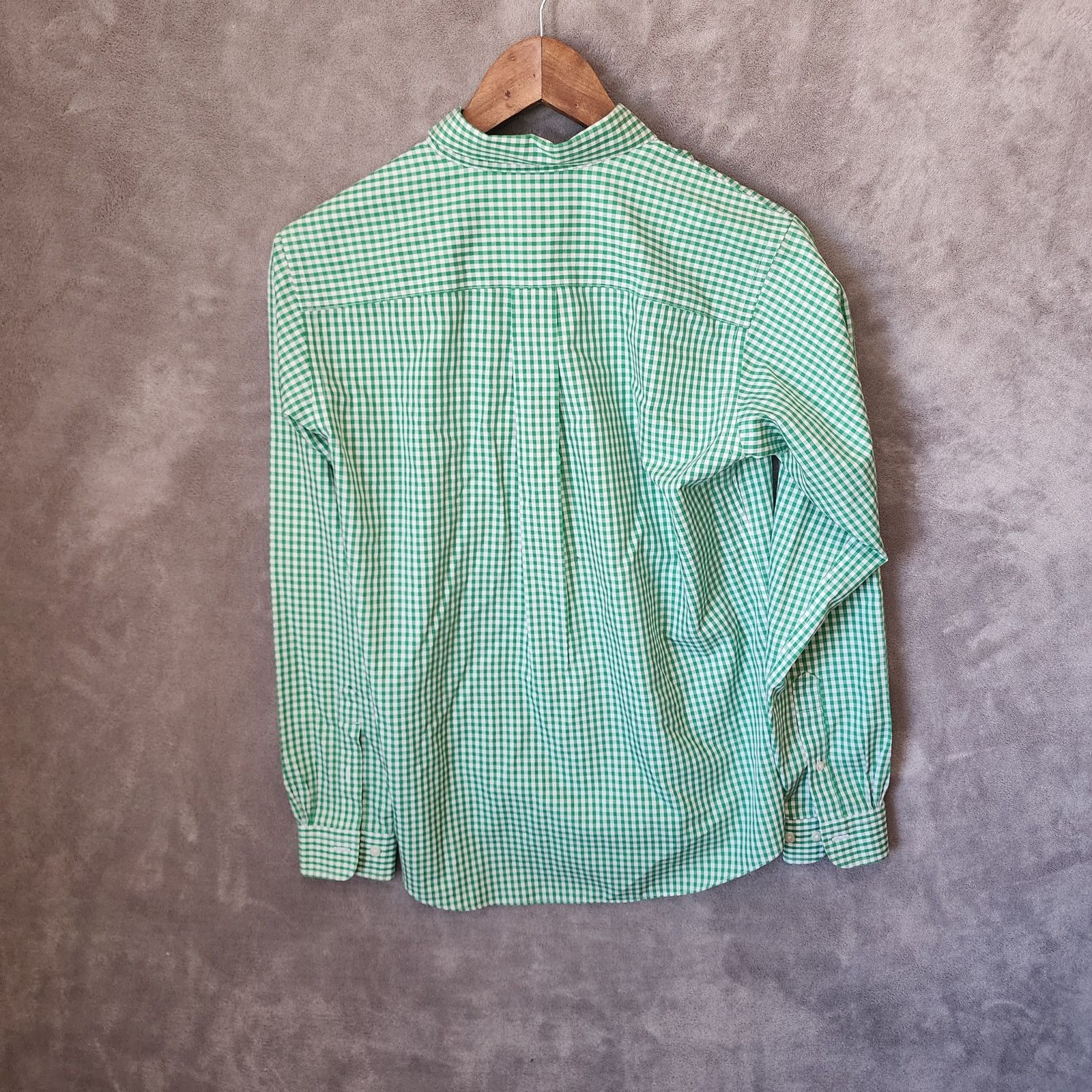Brooks Brothers Brooks Brothers Fleece Men's Large Green & White Plaid Shirt Size US L / EU 52-54 / 3 - 6 Thumbnail