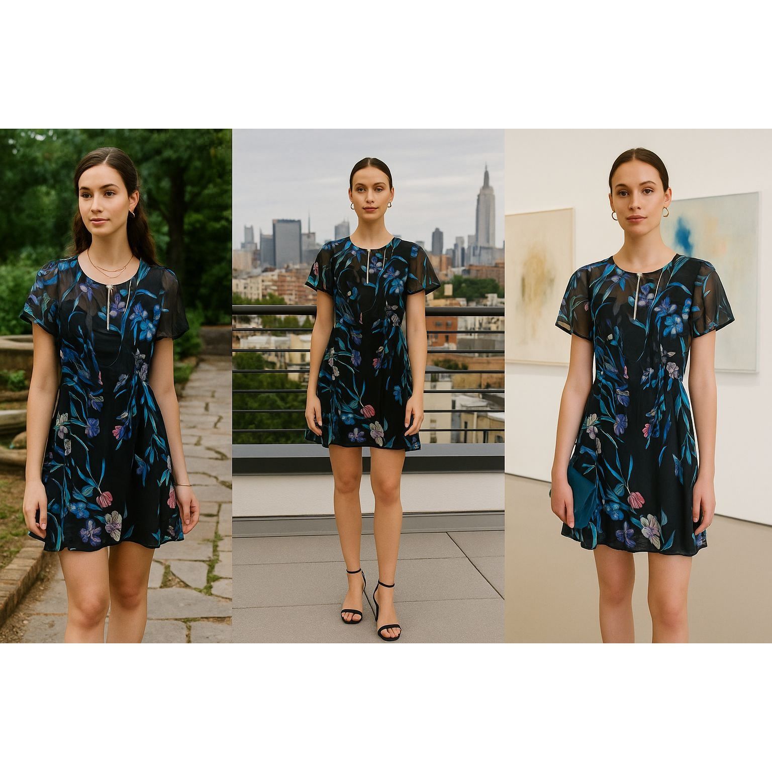 Other Yumi Kim Women’s Floral Mini Dress Black S Whimsygoth, Quiet Size S / US 4 / IT 40 - 1 Thumbnail