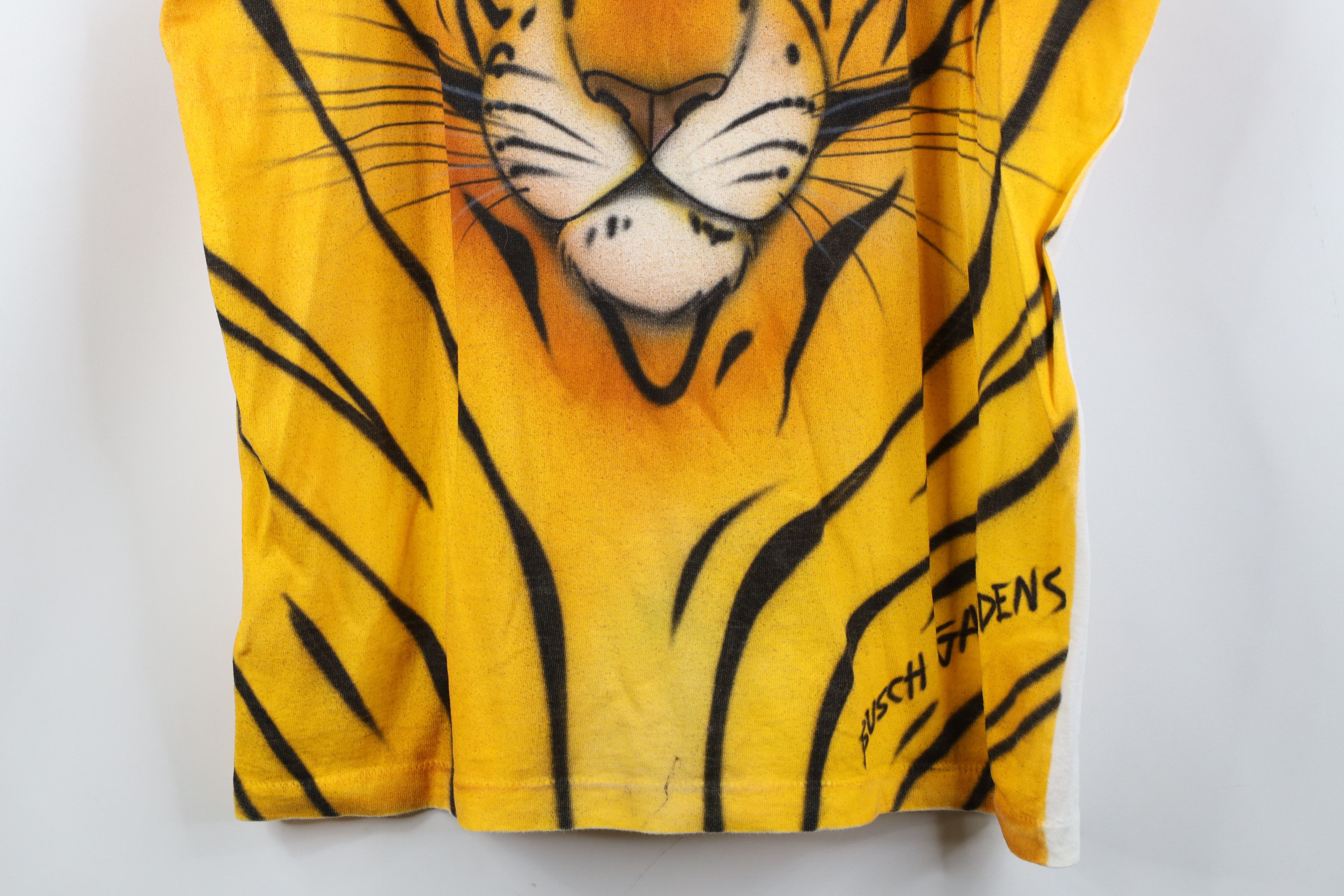 Vintage Vintage 90s Air Brushed Tiger Busch Gardens Tank Top T-Shirt Size US L / EU 52-54 / 3 - 3 Thumbnail