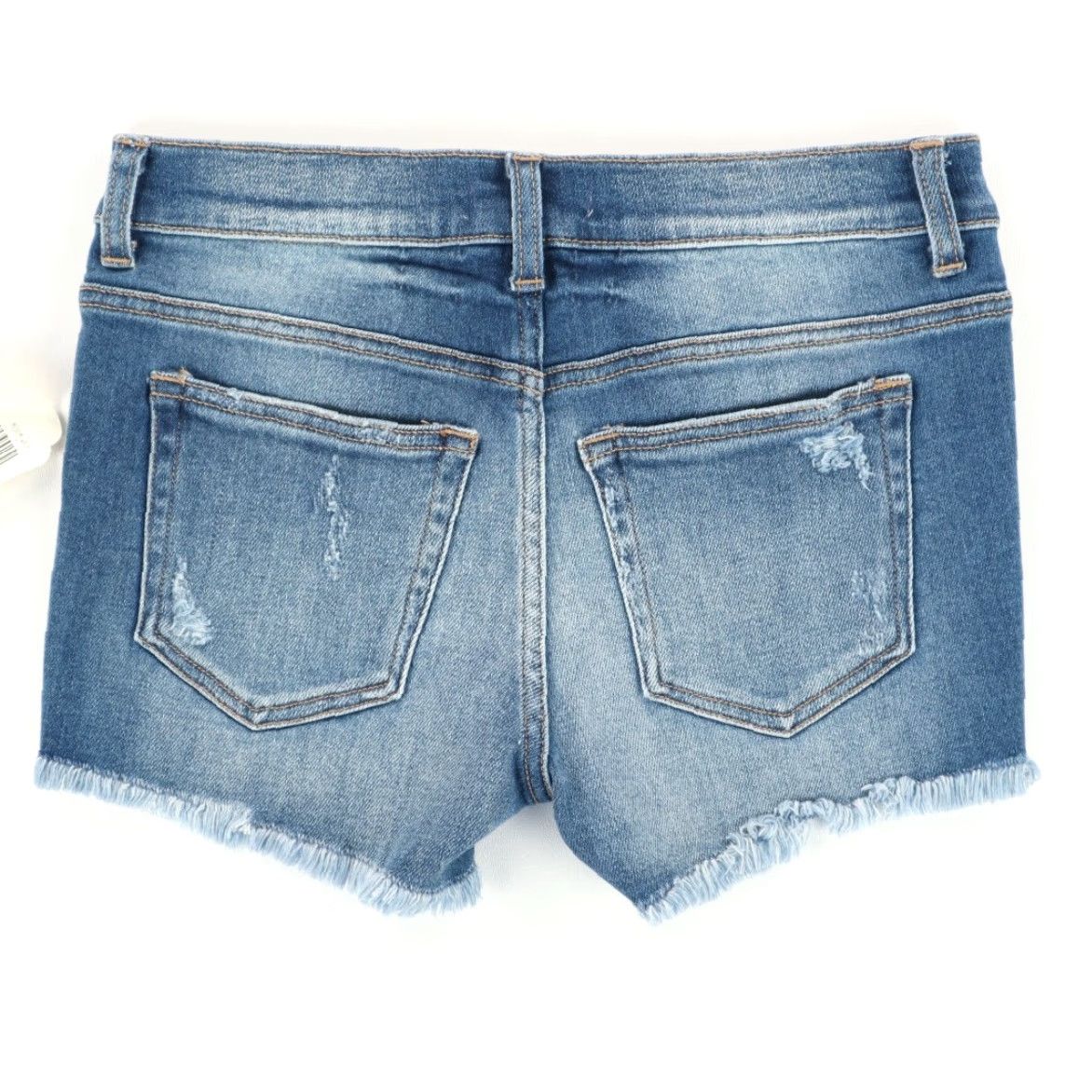 Vintage Altar'd State Stretch Medium Wash Distressed Cotton Denim Chino Shorts Blue Women's 5 Size 27" / US 4 / IT 40 - 4 Thumbnail