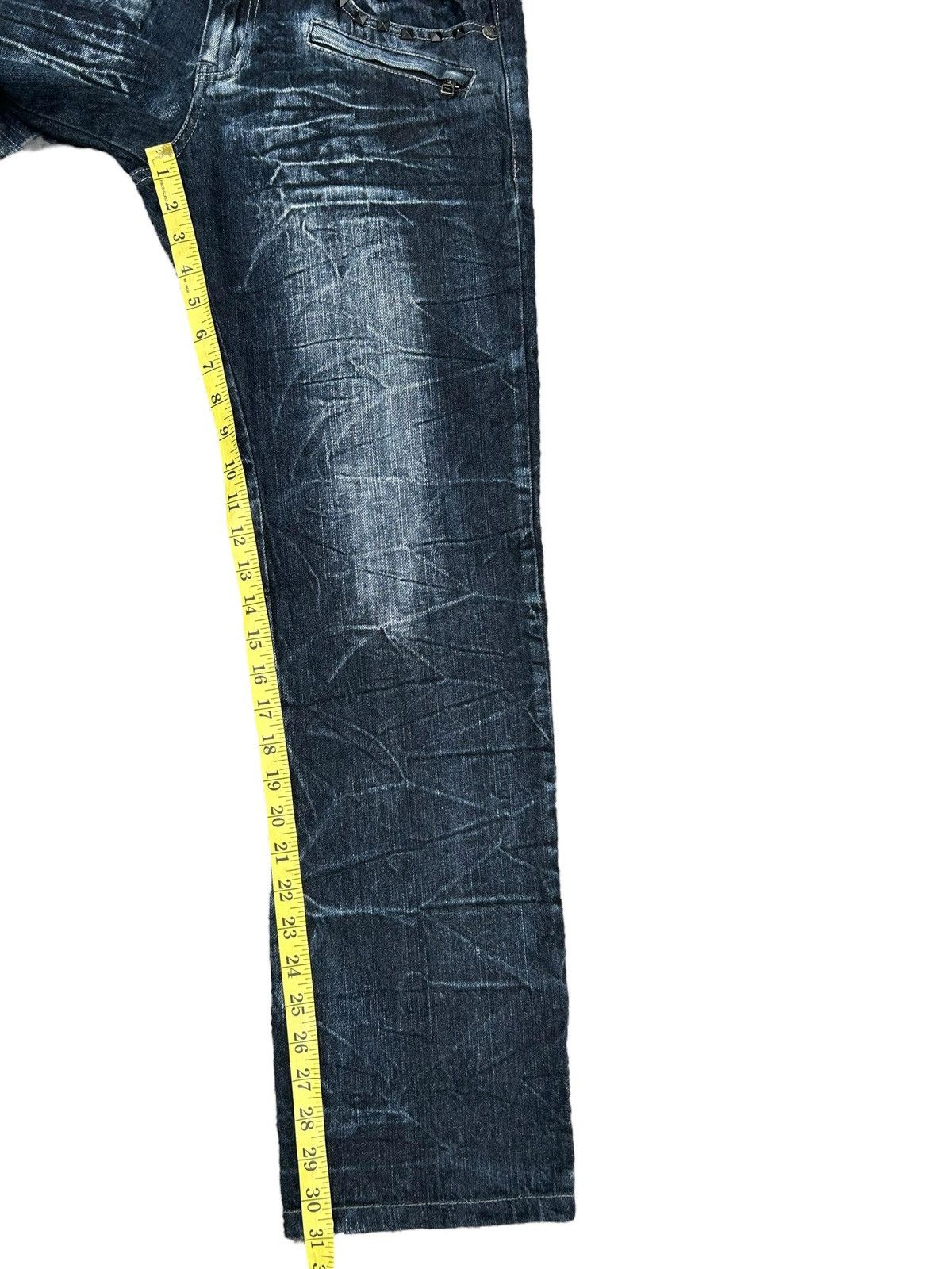 If Six Was Nine SKULL BONES WILD LIFE STUDDED CLAWMARK DISTRESSED DENIM☠️ Size US 32 / EU 48 - 20 Thumbnail
