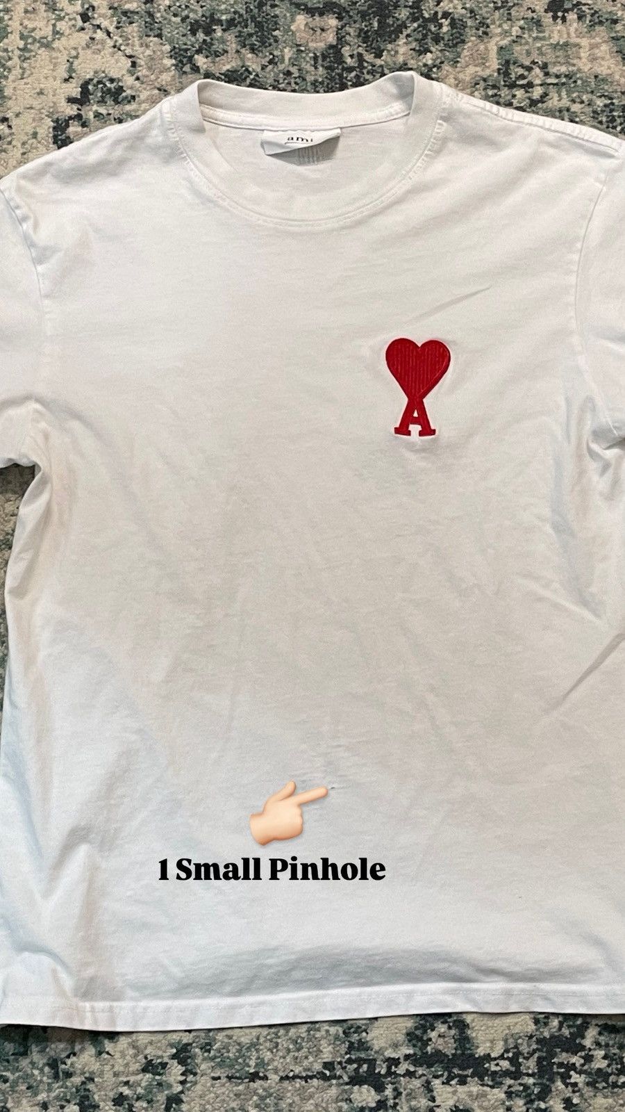 AMI AMI PARIS Alexandre White Red Heart T-shirt Medium Unisex Size US M / EU 48-50 / 2 - 8 Thumbnail