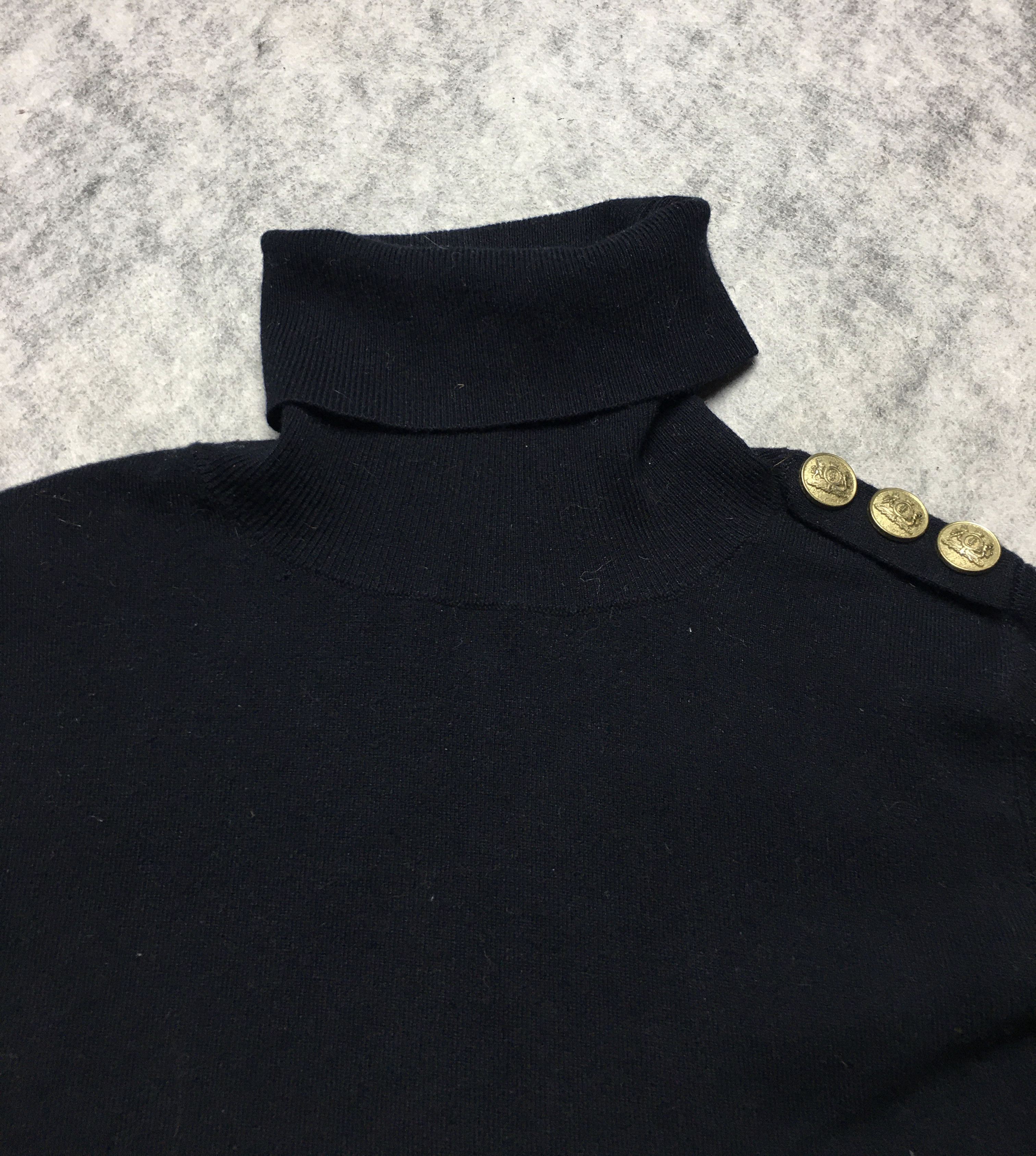 Cooper HOLLAND COOPER Buttoned Roll Neck Black Jumper Sweater Size XS / US 0-2 / IT 36-38 - 8 Thumbnail