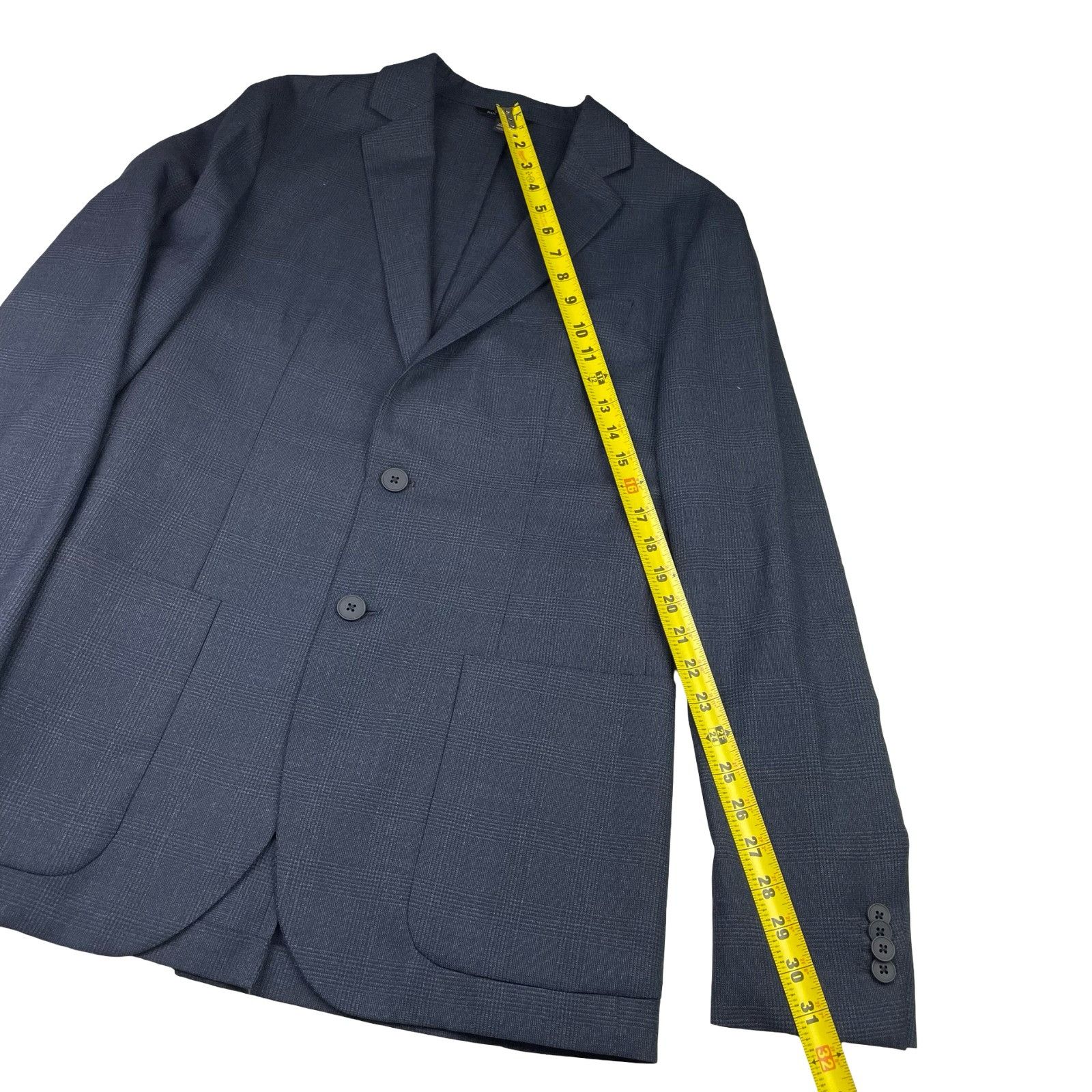 Banana Republic Banana Republic Men's Smart Weight Slim Fit Wool Suit Blue P Size 40L - 11 Thumbnail