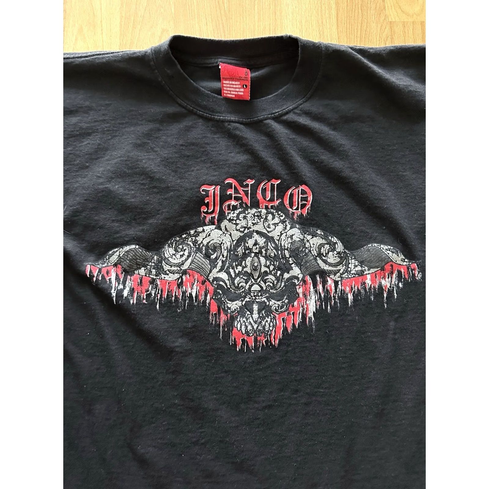JNCO Vintage JNCO Skull Flame Graphic T-Shirt Large Black 90s RARE Size US L / EU 52-54 / 3 - 2 Thumbnail