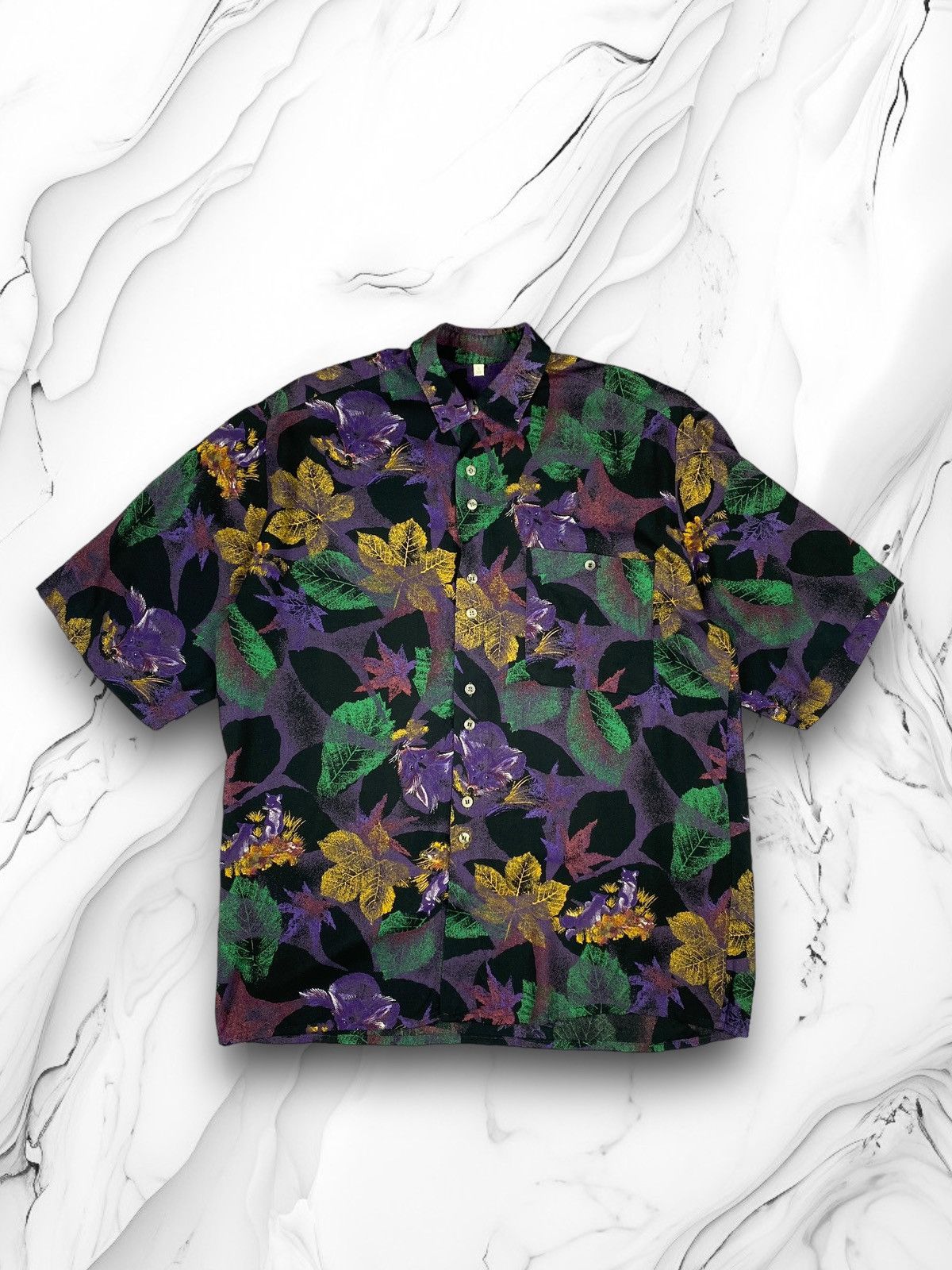 Vintage Vintage Fox Print Button Up Short Sleeve Crazy Shirt Size US S / EU 44-46 / 1 - 1 Thumbnail