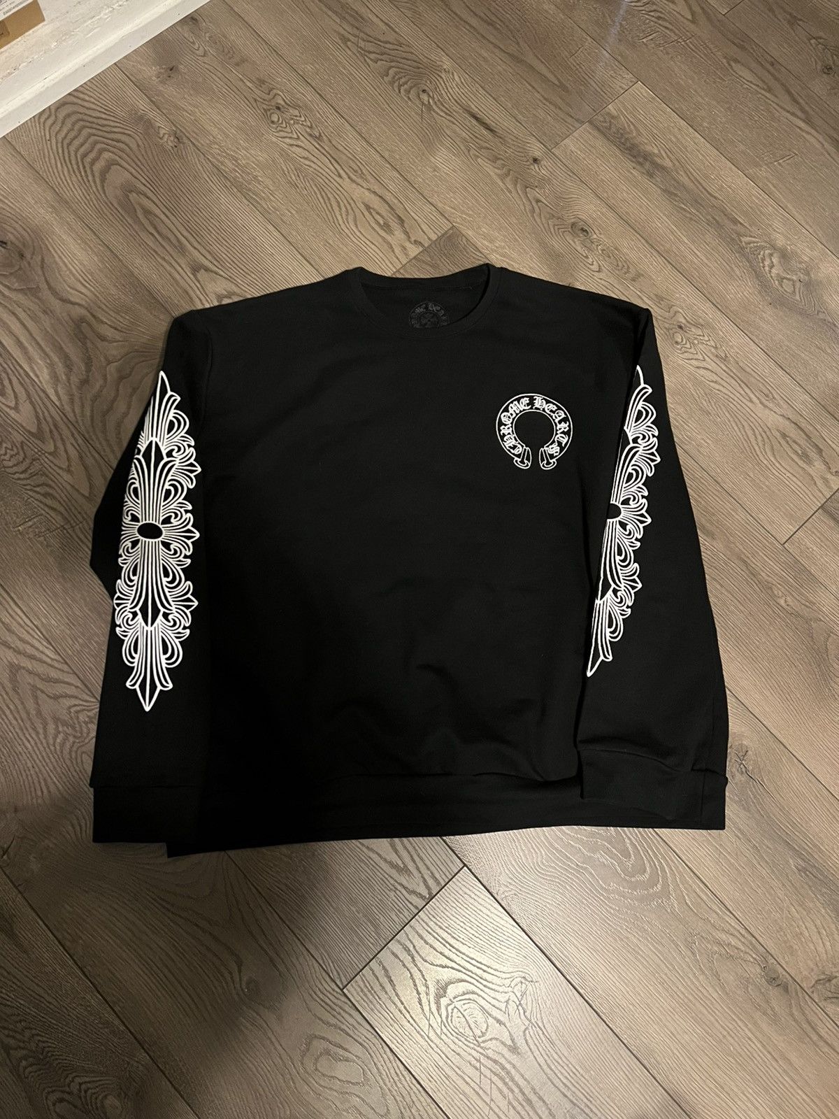 Chrome Hearts Chrome hearts horseshoe floral crew neck Size US XXL / EU 58 / 5 - 1 Thumbnail
