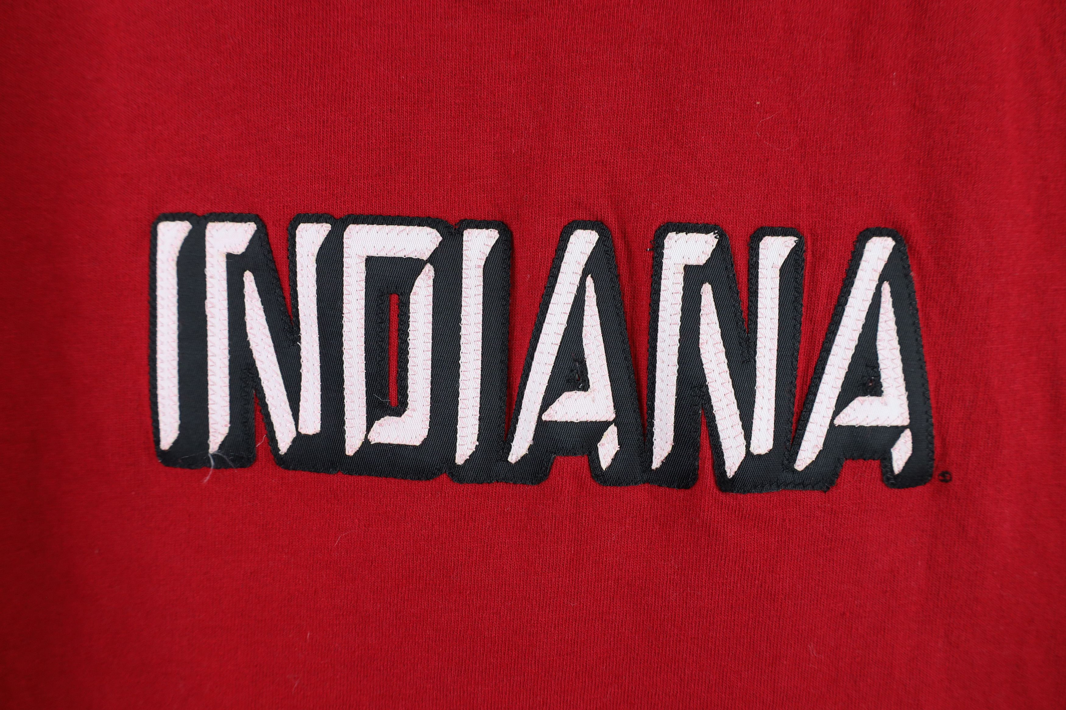 Vintage Vintage 90s Indiana University IU Hoosiers Football T-Shirt Size US L / EU 52-54 / 3 - 4 Thumbnail