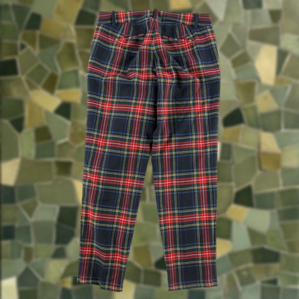 J.Crew J.Crew Wool Plaid Skimmer Pant 2 City Fit Red Yellow Green Blue Casual Pant Womens Size 26" / US 2 / IT 38 - 1 Thumbnail