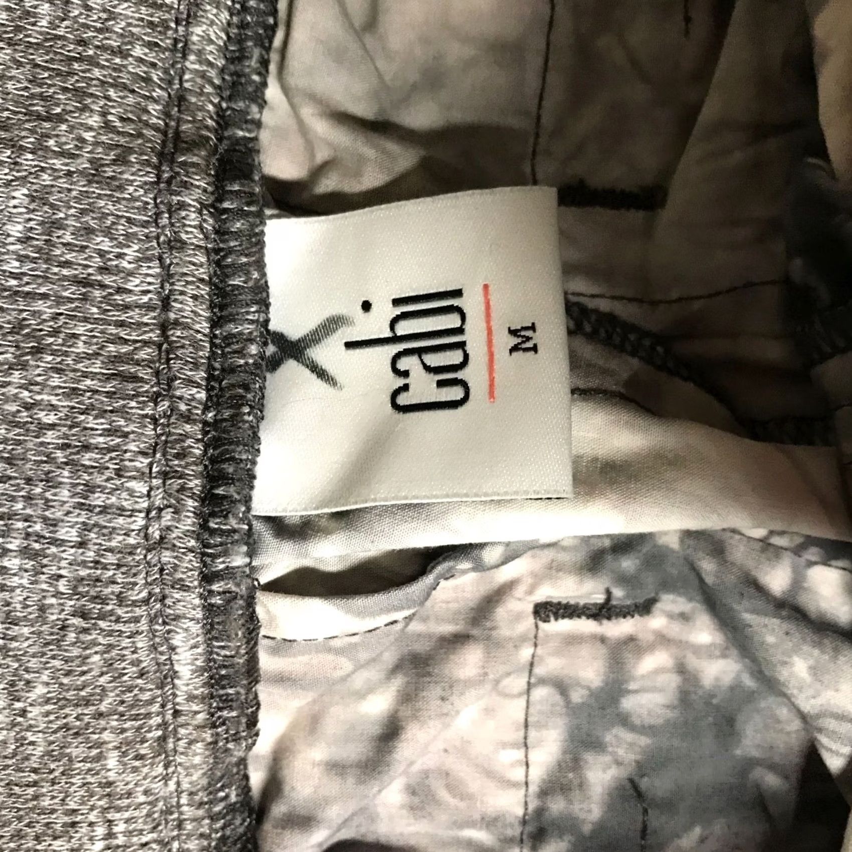 Vintage CABI -WOMEN'S MEDIUM - GRAY & WHITE ELASTIC WAIST PANT 5075 Size 32" / US 10 / IT 46 - 7 Thumbnail