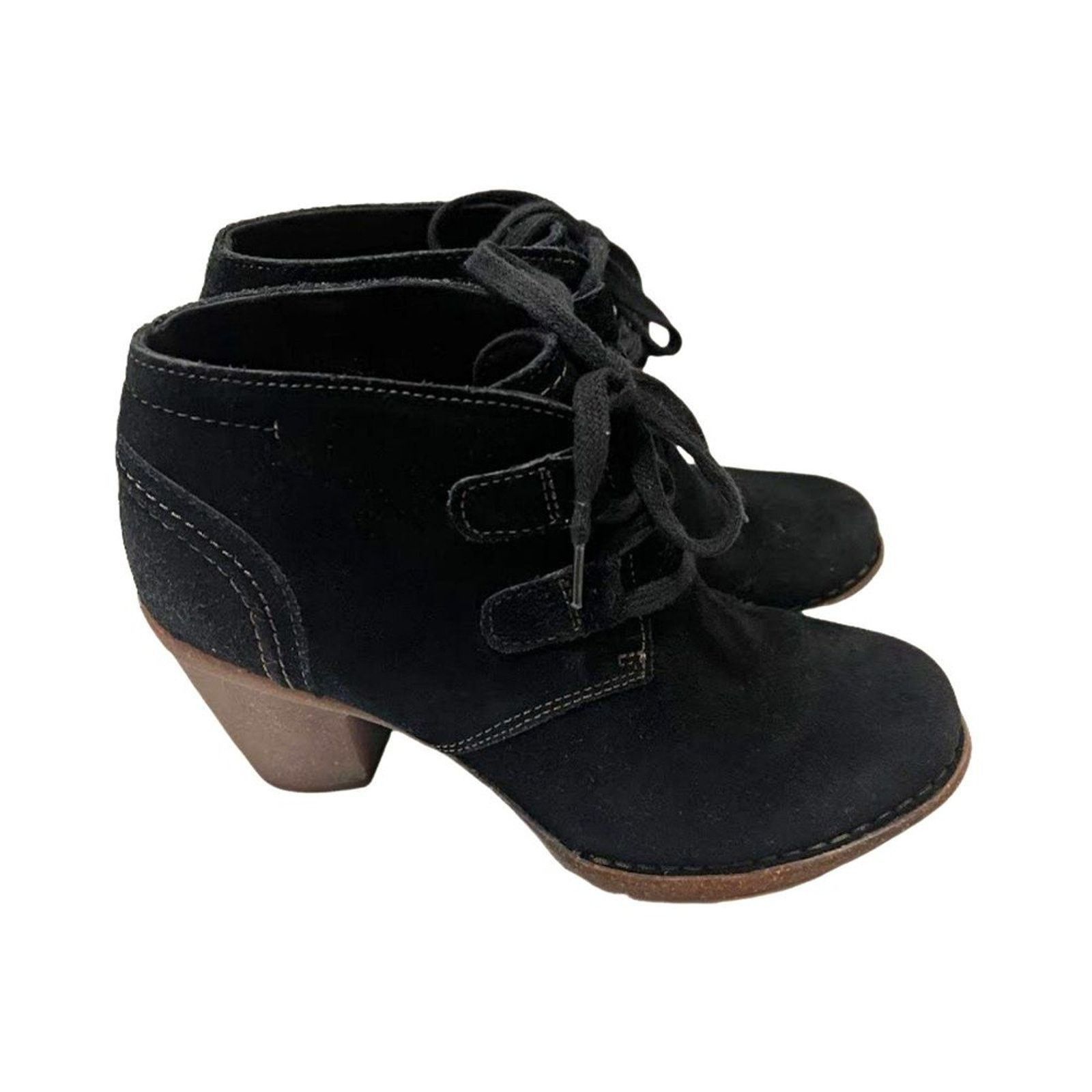 Clarks Clarks Women's Ankle Boots Genuine Leather Black 7M Low Size US 7 / IT 37 - 1 Thumbnail