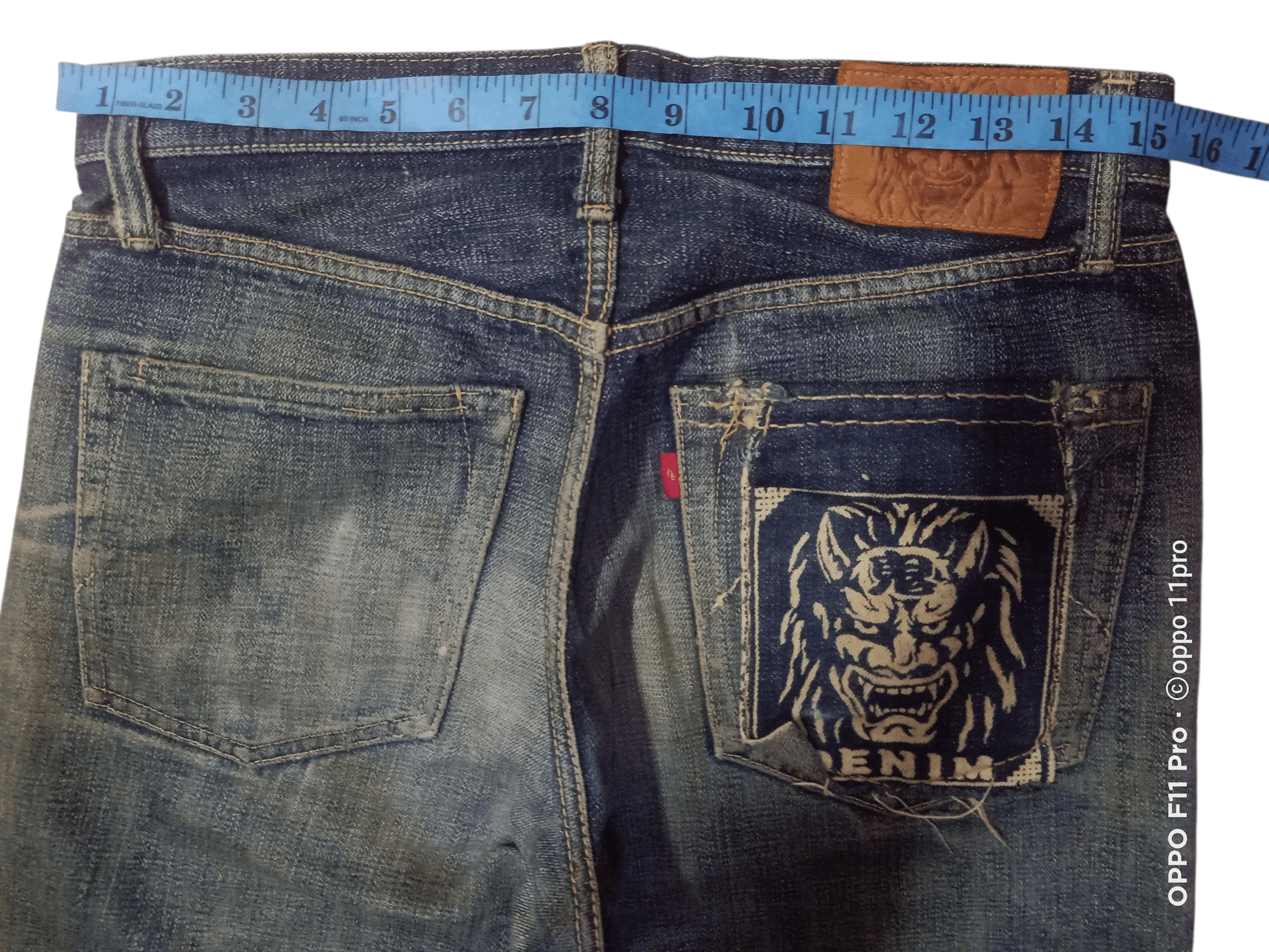 Oni Oni Denim 14oz Pure Blue Distressdenim Redselved Size US 30 / EU 46 - 4 Thumbnail