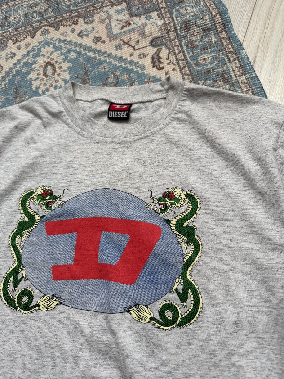 Diesel Vintage Diesel Dragon 🐉 Y2K T-Shirt Size US L / EU 52-54 / 3 - 4 Thumbnail