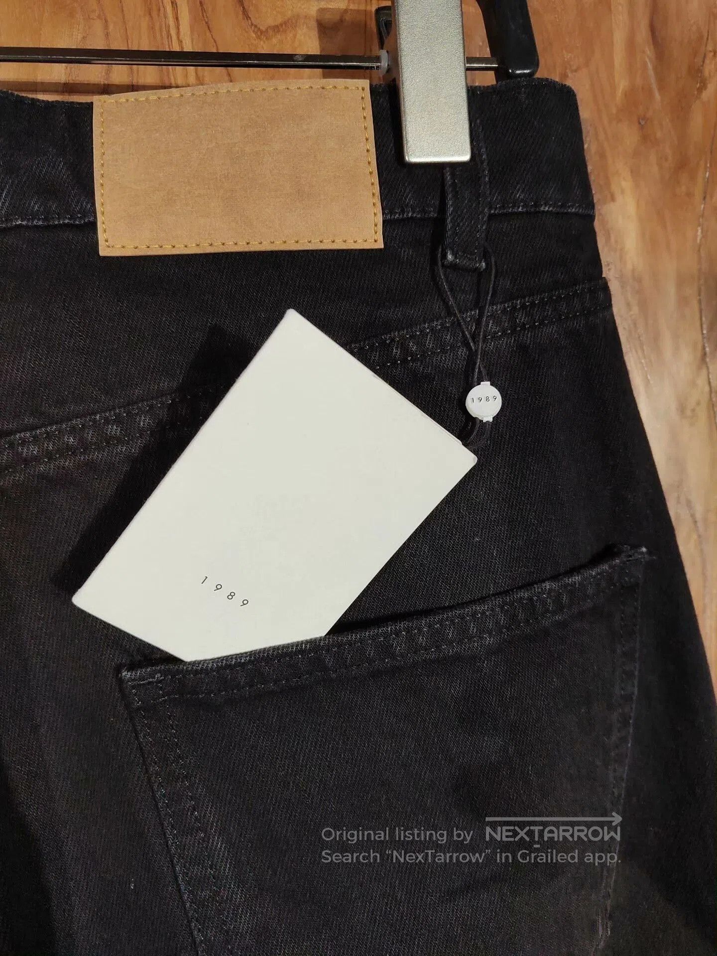 1989 STUDIO Balenciaga Givenchy Black Denim Pants. Size US 31 - 7 Thumbnail
