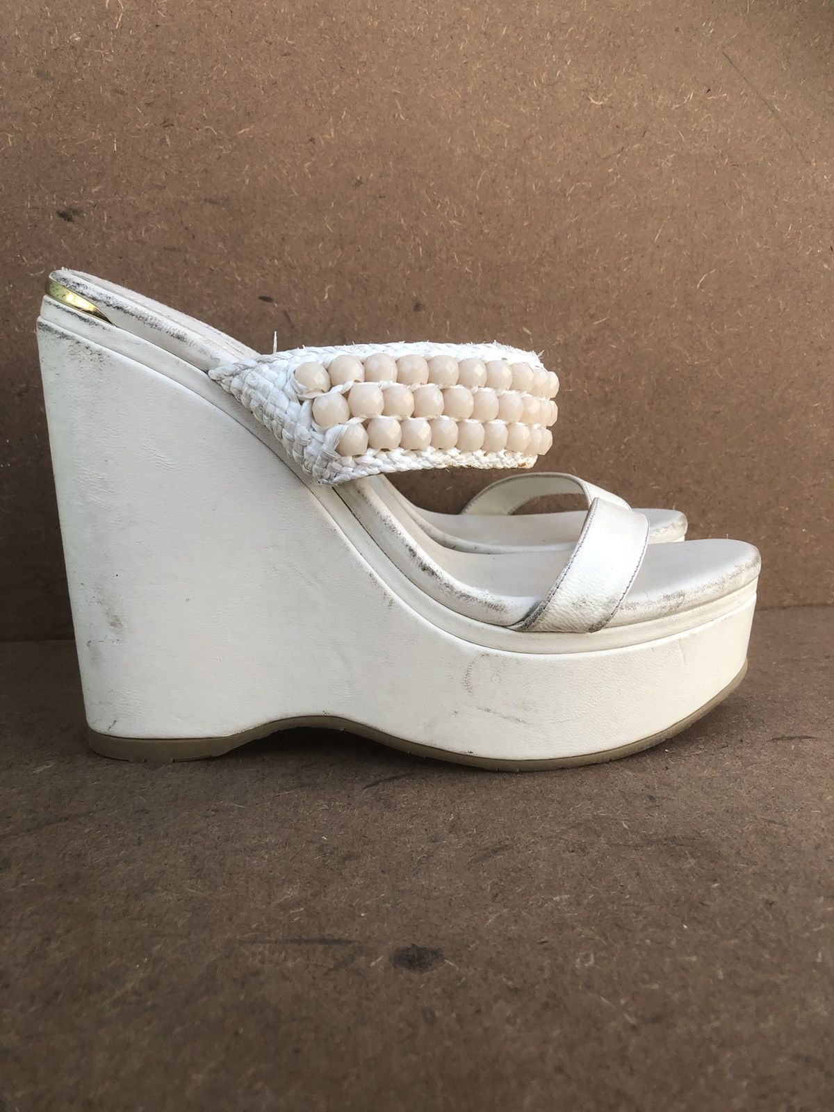 Jimmy Choo Jimmy Choo white Calfskin Leather Women’s pumps Size 39 Size US 9 / IT 39 - 1 Thumbnail