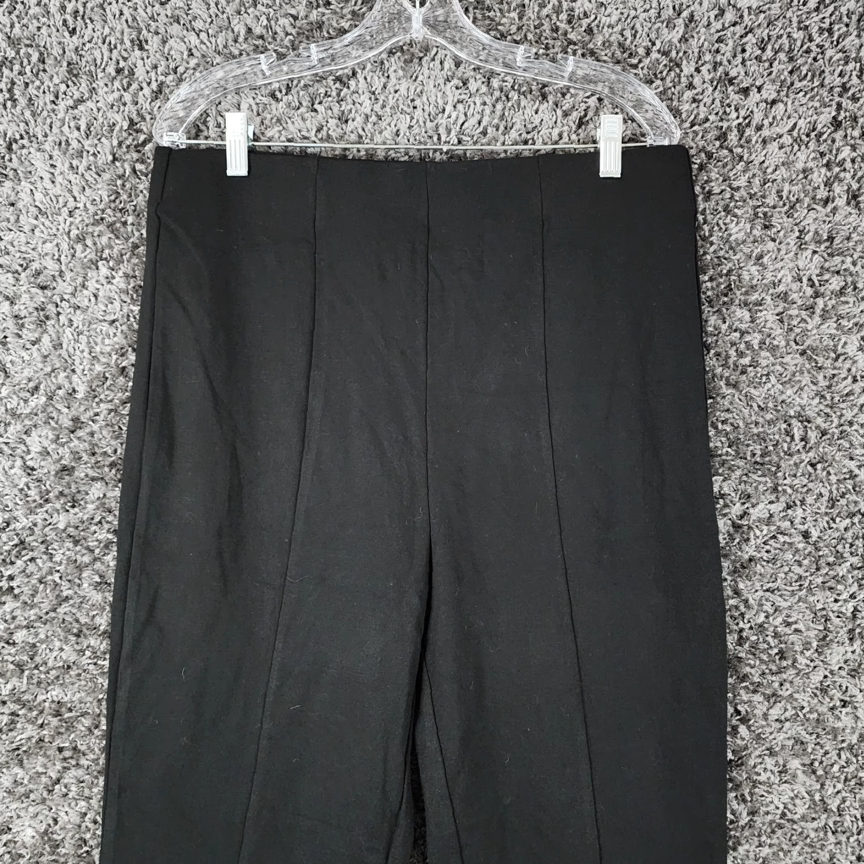 Vintage SO Womens High Rise Flare Leggings Black XL Size 40" / US 18 - 2 Thumbnail