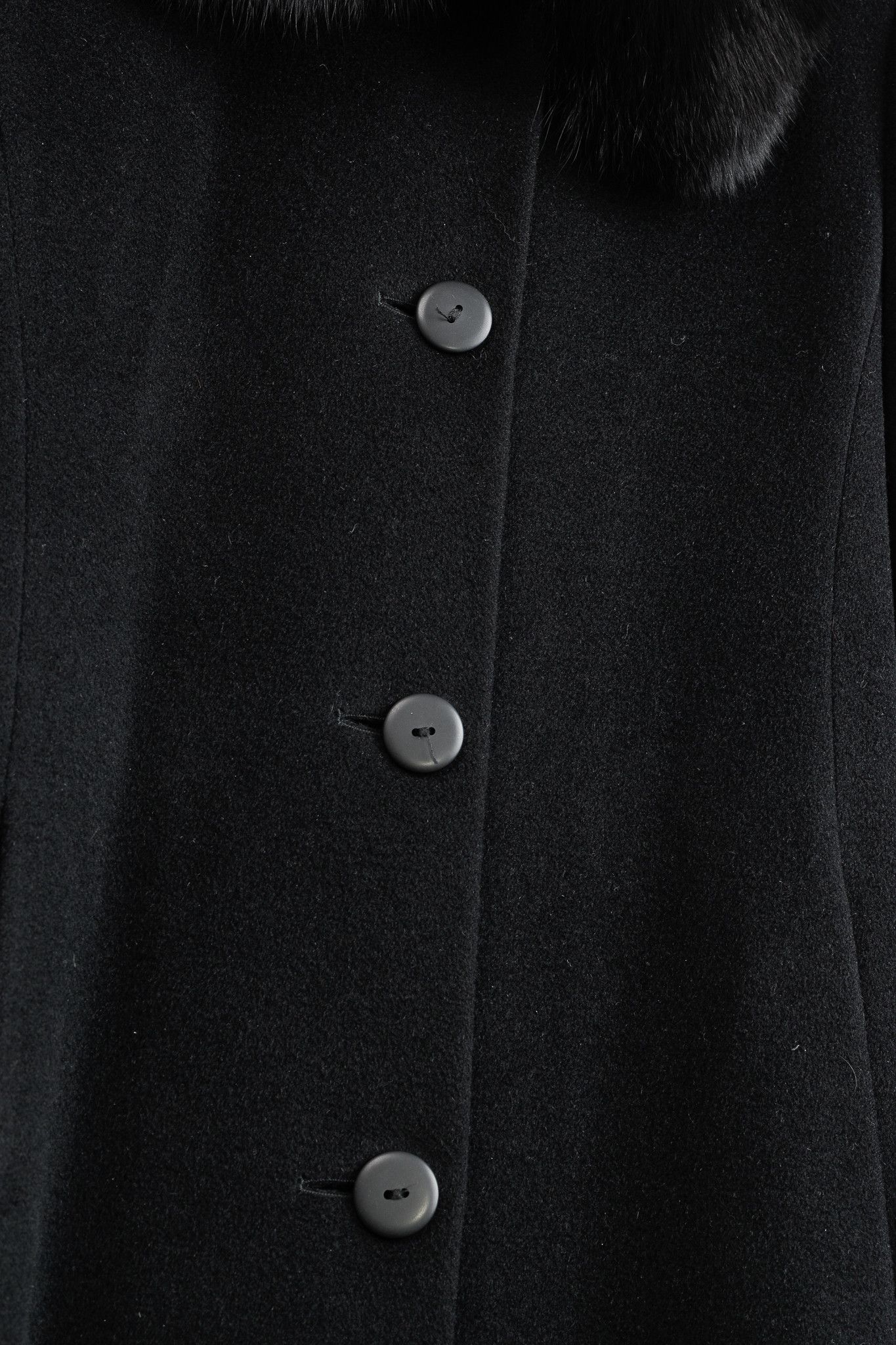 Holt Renfrew Holt Renfrew Black Wool Fur-Collar Belted Maxi Coat Size M / US 6-8 / IT 42-44 - 8 Thumbnail